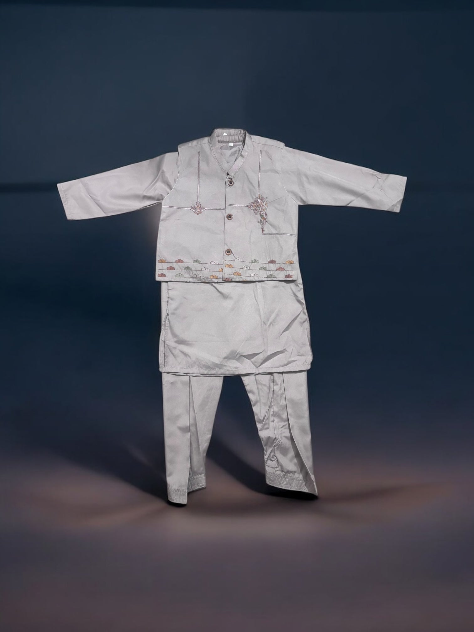 Traditional Kurta, Pajama and Coat Set for Boys, Cultural Wear, 303 - Saree Ghor Charlotte
