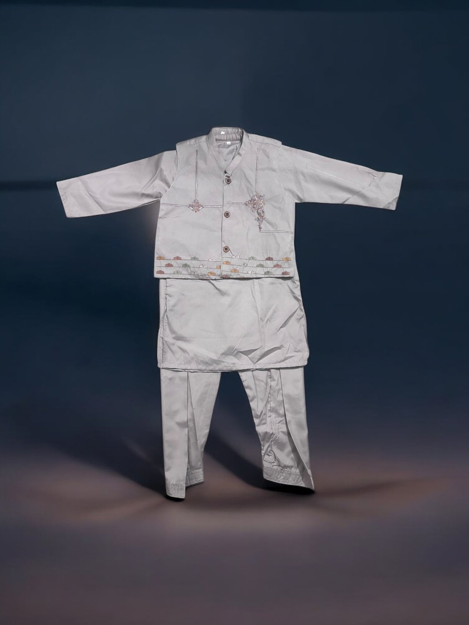 Traditional Kurta, Pajama and Coat Set for Boys - Ethnic Wear- 303 - Saree Ghor Charlotte
