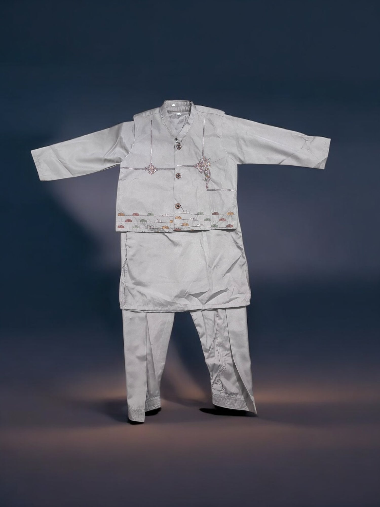 Traditional Kurta, Pajama and Coat Set for Boys - Ethnic Wear- 303 - Saree Ghor Charlotte