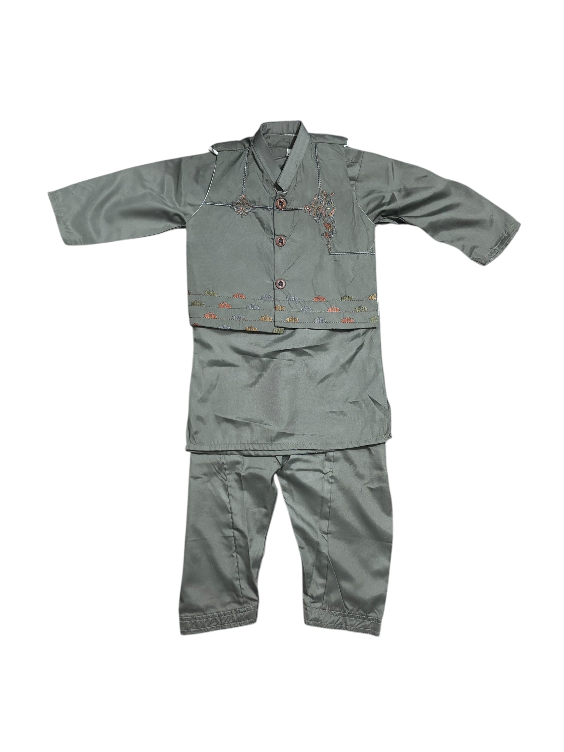 Traditional Kurta, Pajama and Coat Set for Boys, Cultural Wear, 304 - Saree Ghor Charlotte