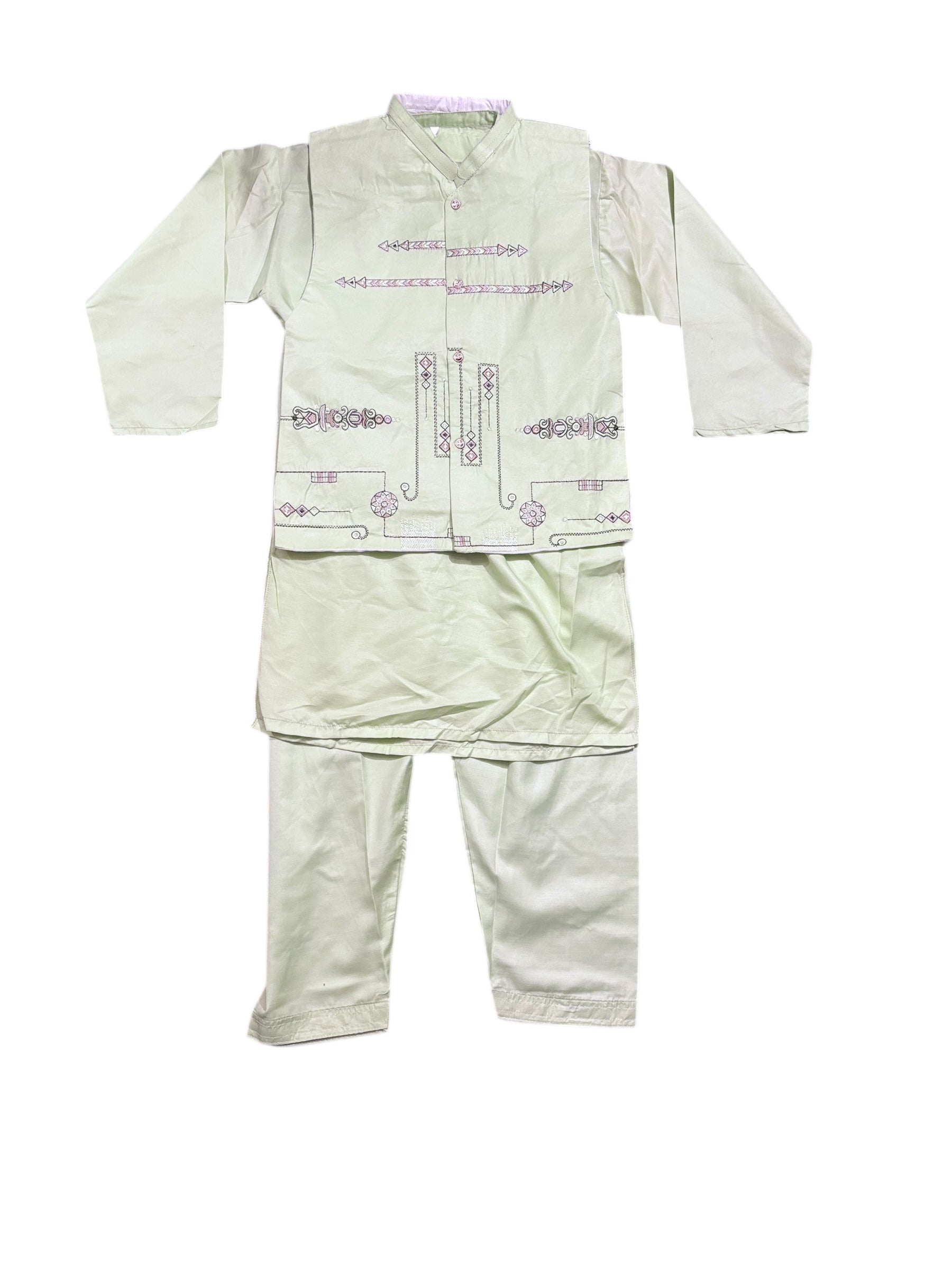 Traditional Kurta, Pajama and Coat Set for Boys, Cultural Wear, 305 - Saree Ghor Charlotte