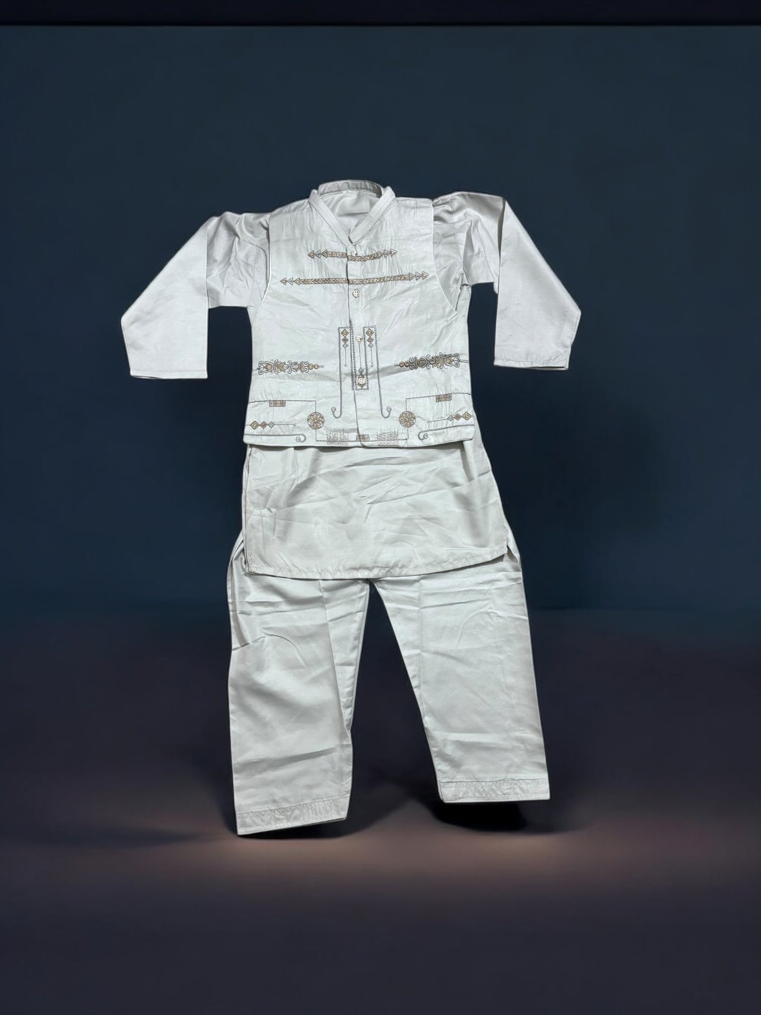 Traditional Kurta, Pajama and Coat Set for Boys, Cultural Wear, 307 - Saree Ghor Charlotte