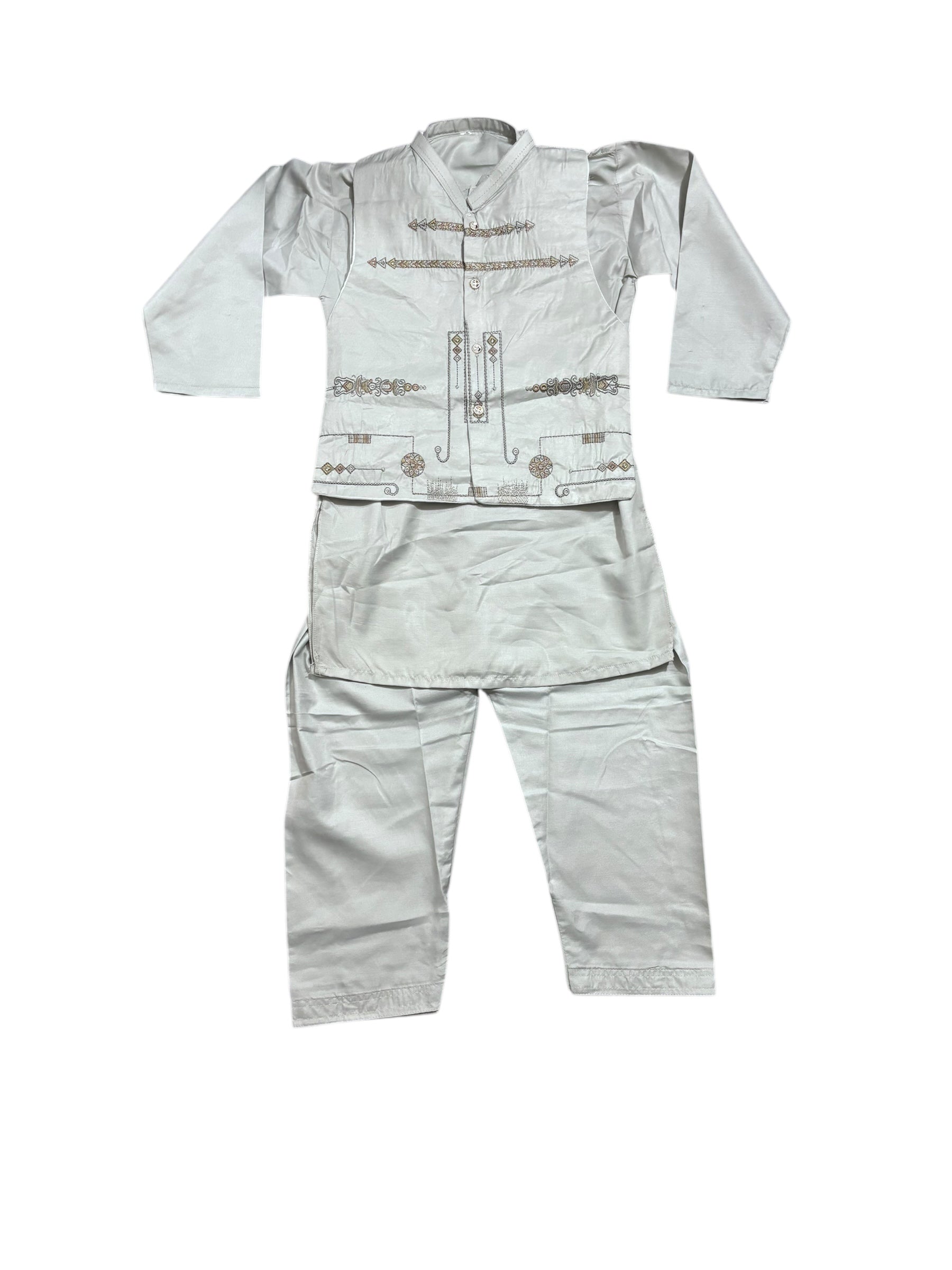 Traditional Kurta, Pajama and Coat Set for Boys, Cultural Wear, 307 - Saree Ghor Charlotte
