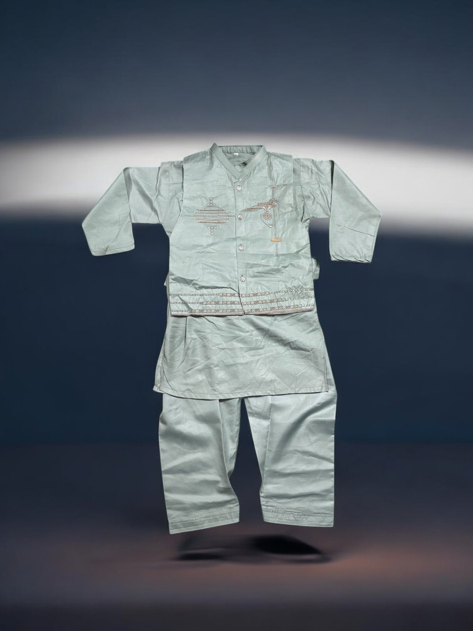 Traditional Kurta, Pajama and Coat Set for Boys, Cultural Wear, 308 - Saree Ghor Charlotte
