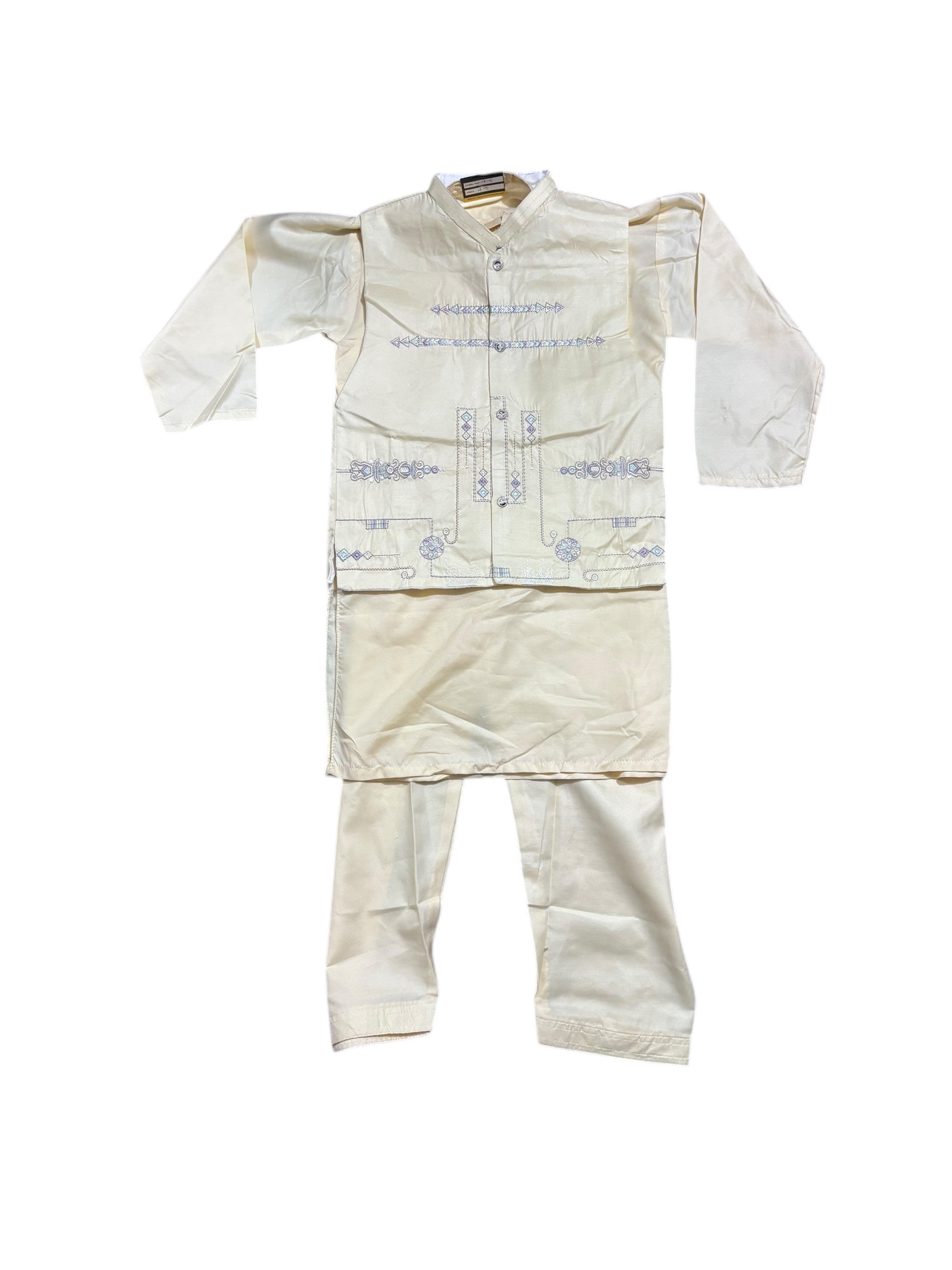 Traditional Kurta, Pajama and Coat Set for Boys, Cultural Wear, 310 - Saree Ghor Charlotte