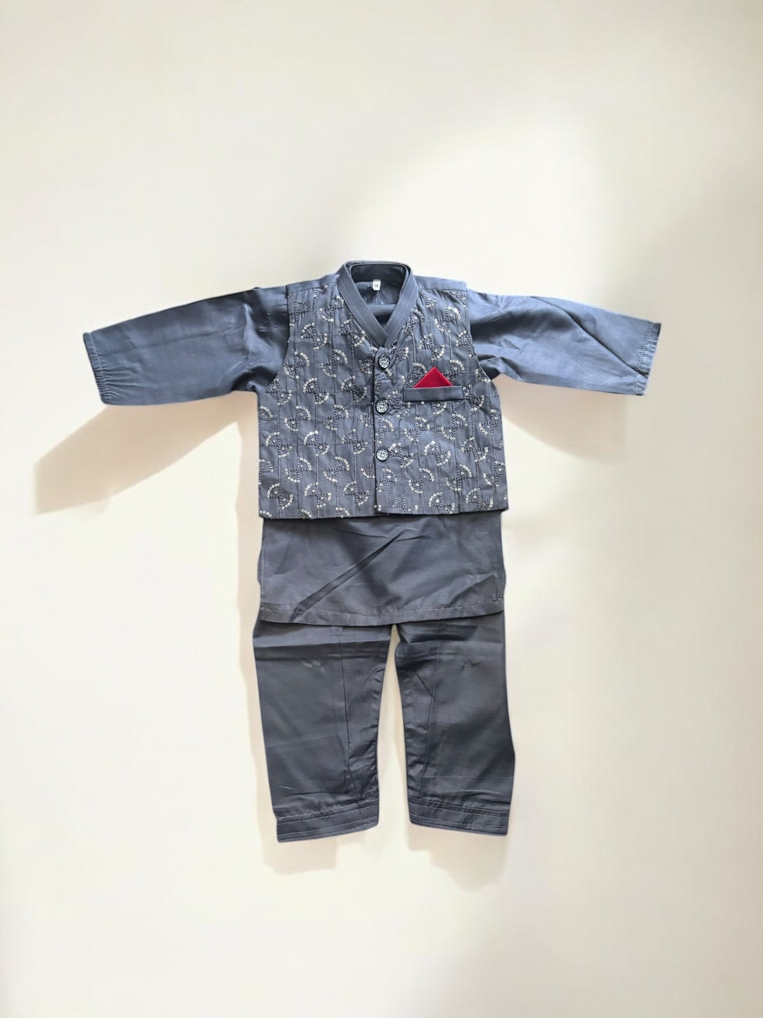 Traditional Kurta, Pajama and Coat Set for Boys - Ethnic Wear- 314 - Saree Ghor Charlotte