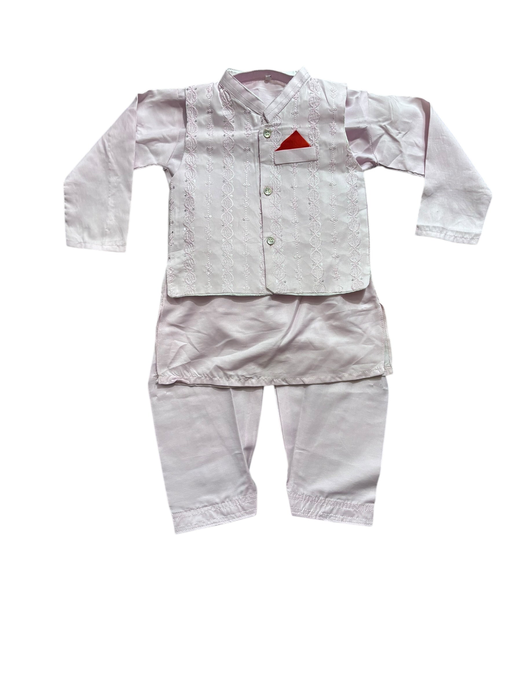 Traditional Kurta, Pajama and Coat Set for Boys, Cultural Wear, 319 - Saree Ghor Charlotte