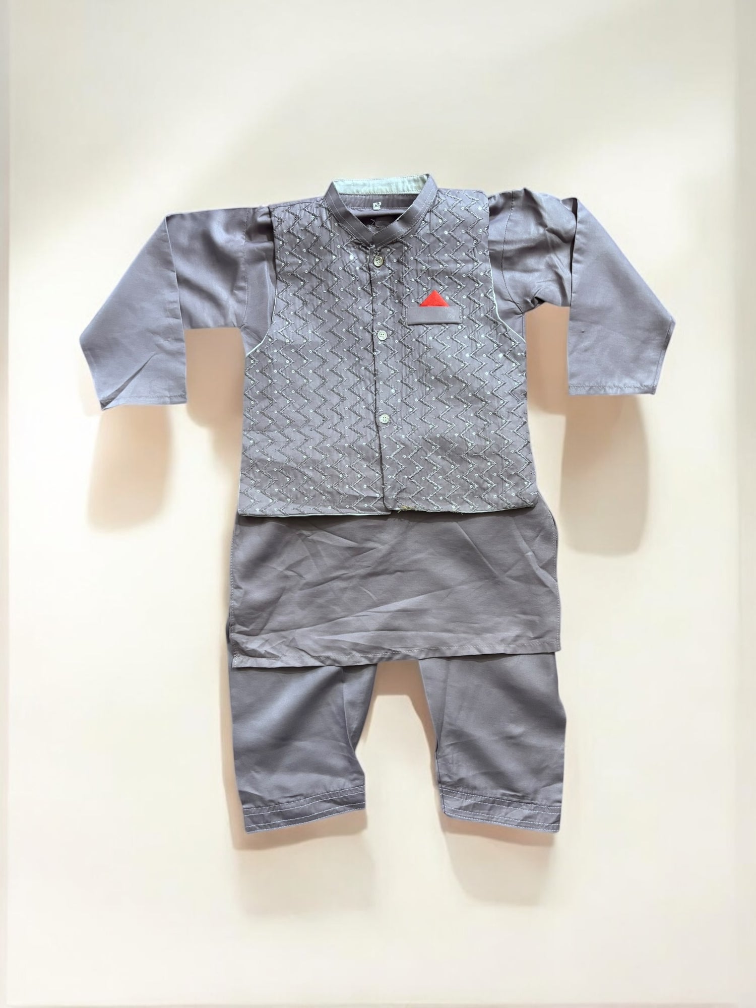 Traditional Kurta, Pajama and Coat Set for Boys - Ethnic Wear- 321 - Saree Ghor Charlotte