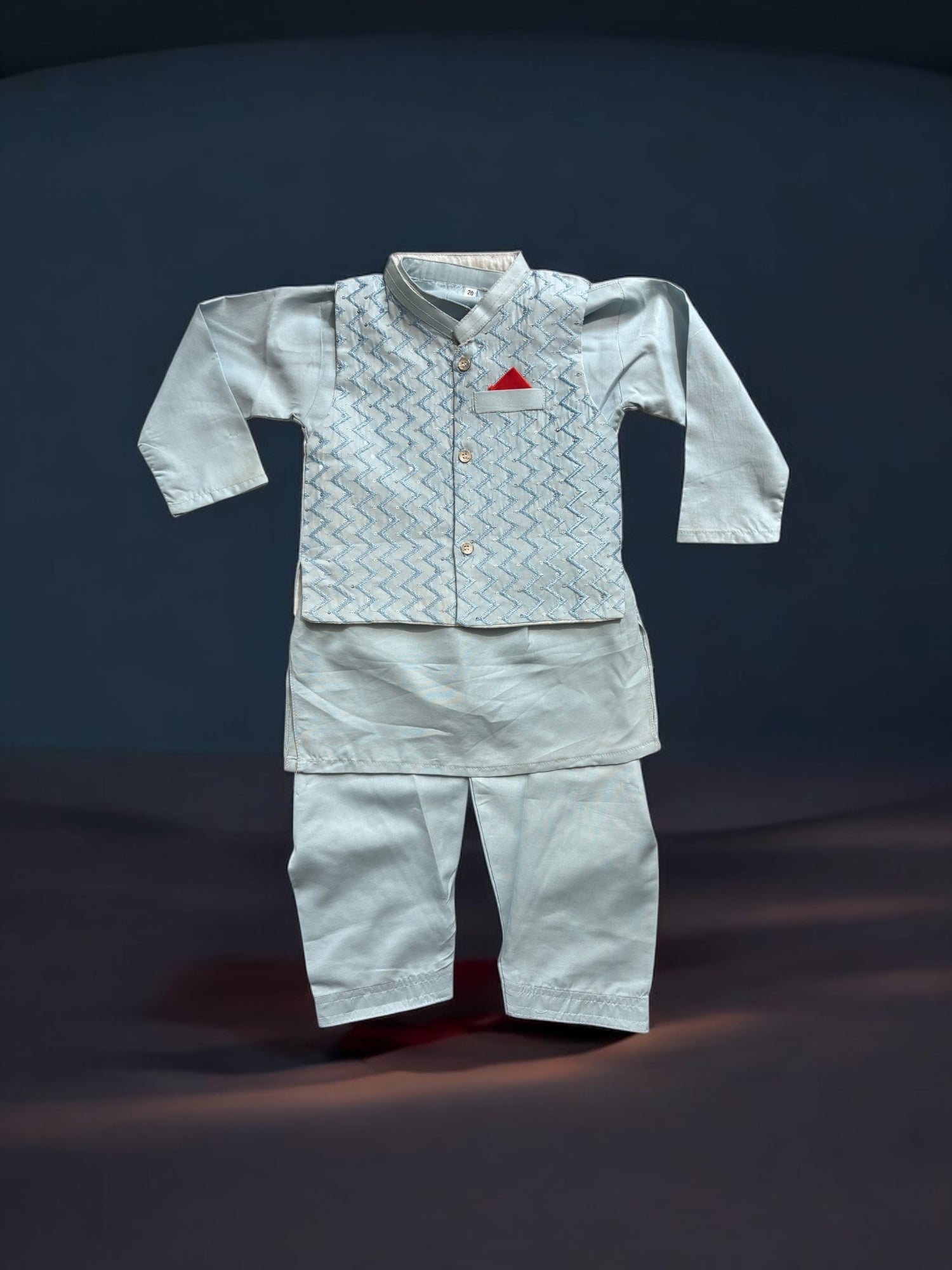 Traditional Kurta, Pajama and Coat Set for Boys - Ethnic Wear- 322 - Saree Ghor Charlotte