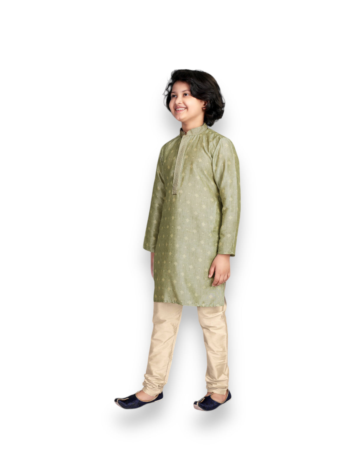 Poly Digital Print Work Traditional Kurta Pajama Set for Boys, Cultural Wear - Saree Ghor Charlotte