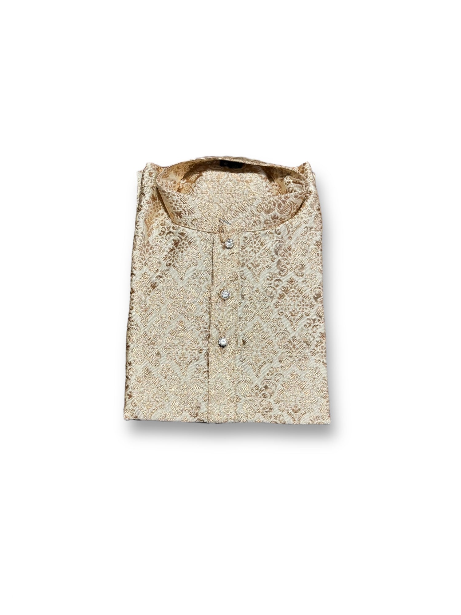 Traditional - Boys Golden Kurta Pajama - 6351 - Saree Ghor Charlotte