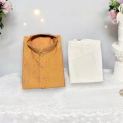 Traditional Boys Peach Kurta Pajama Set, 6411 - Saree Ghor Charlotte