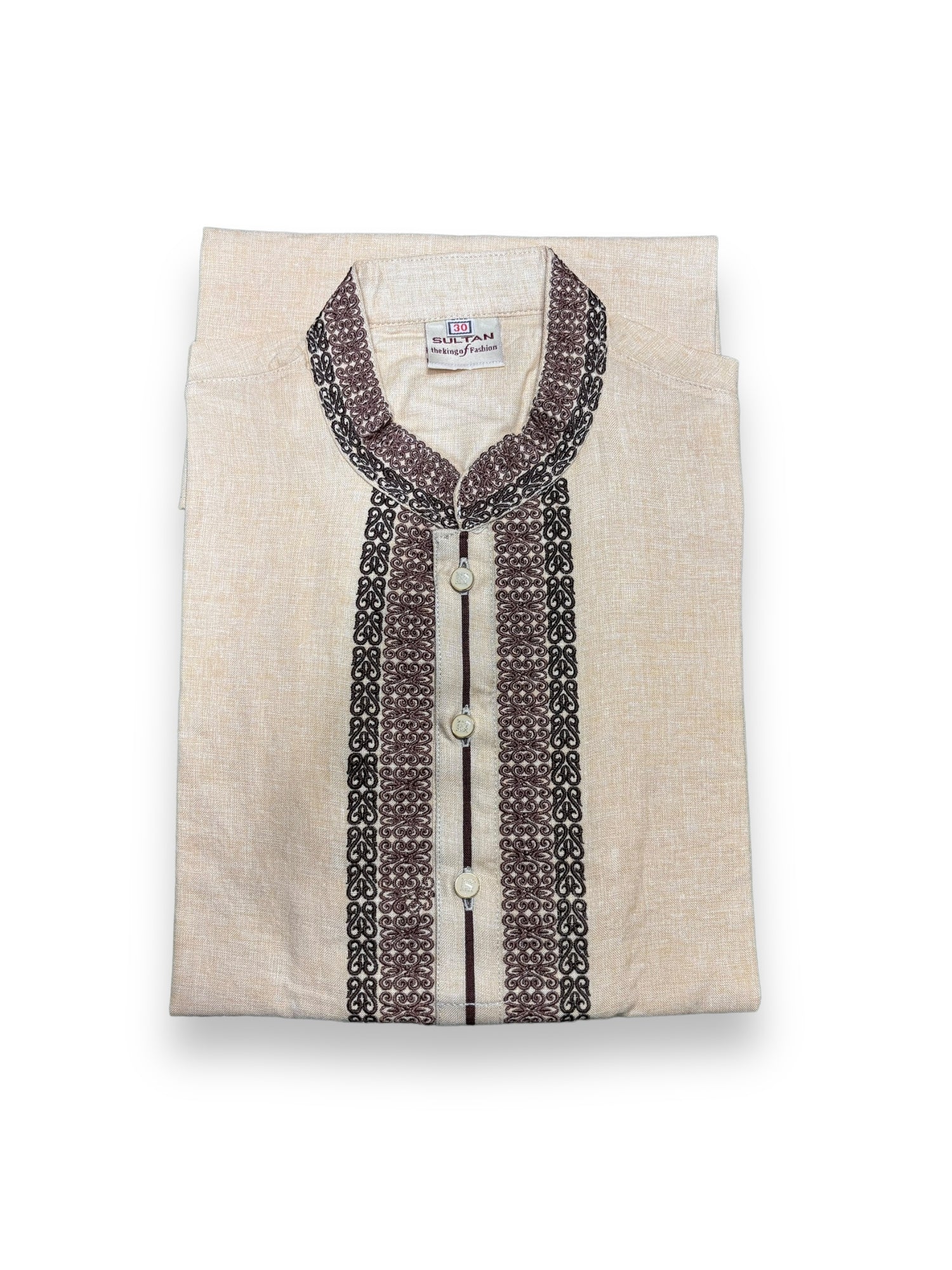 Beige - Soft Cotton Traditional Boys Kurta- 015 - Saree Ghor Charlotte
