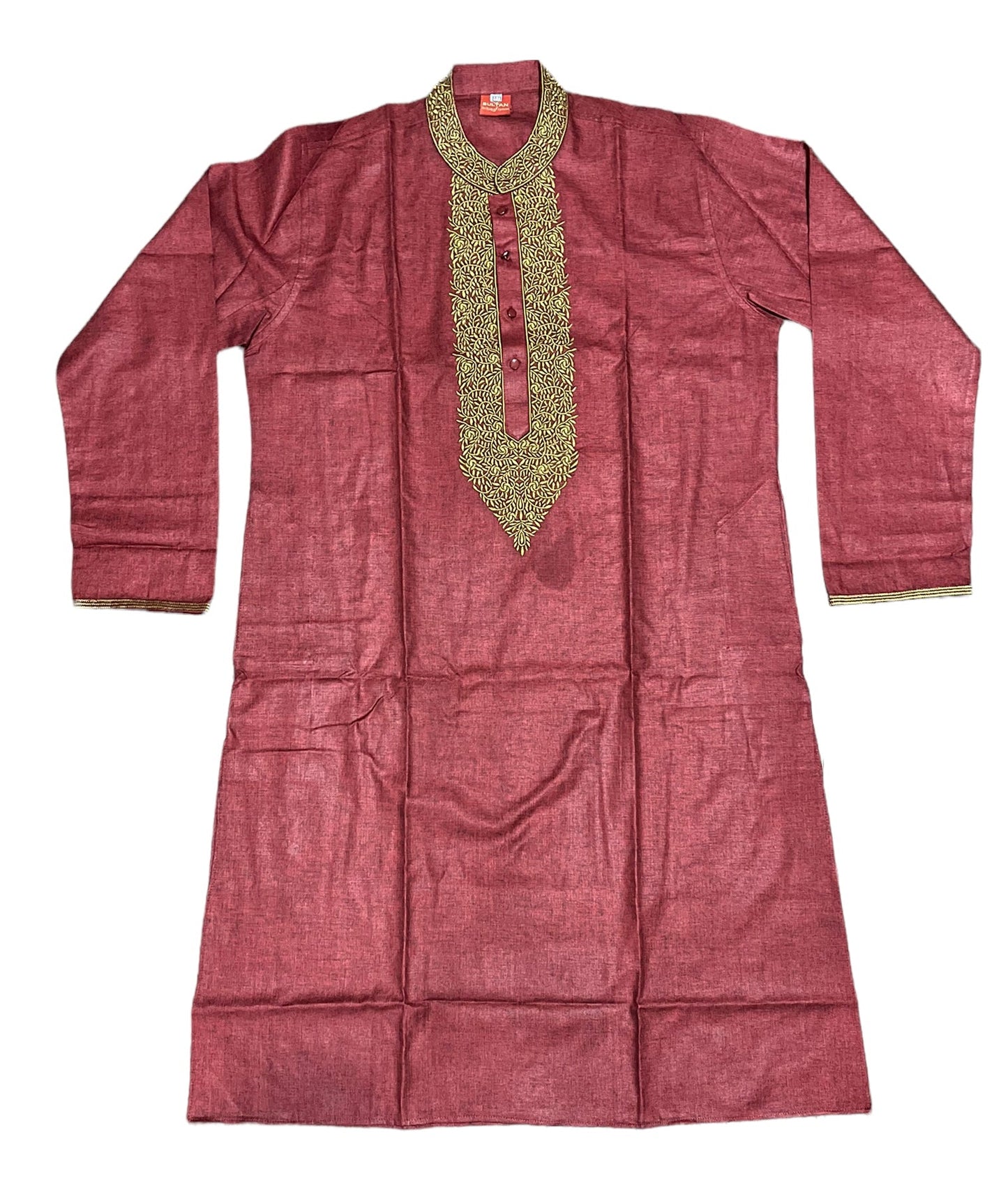 Maroon - Soft Cotton Traditional Boys Kurta- 014 - Saree Ghor Charlotte