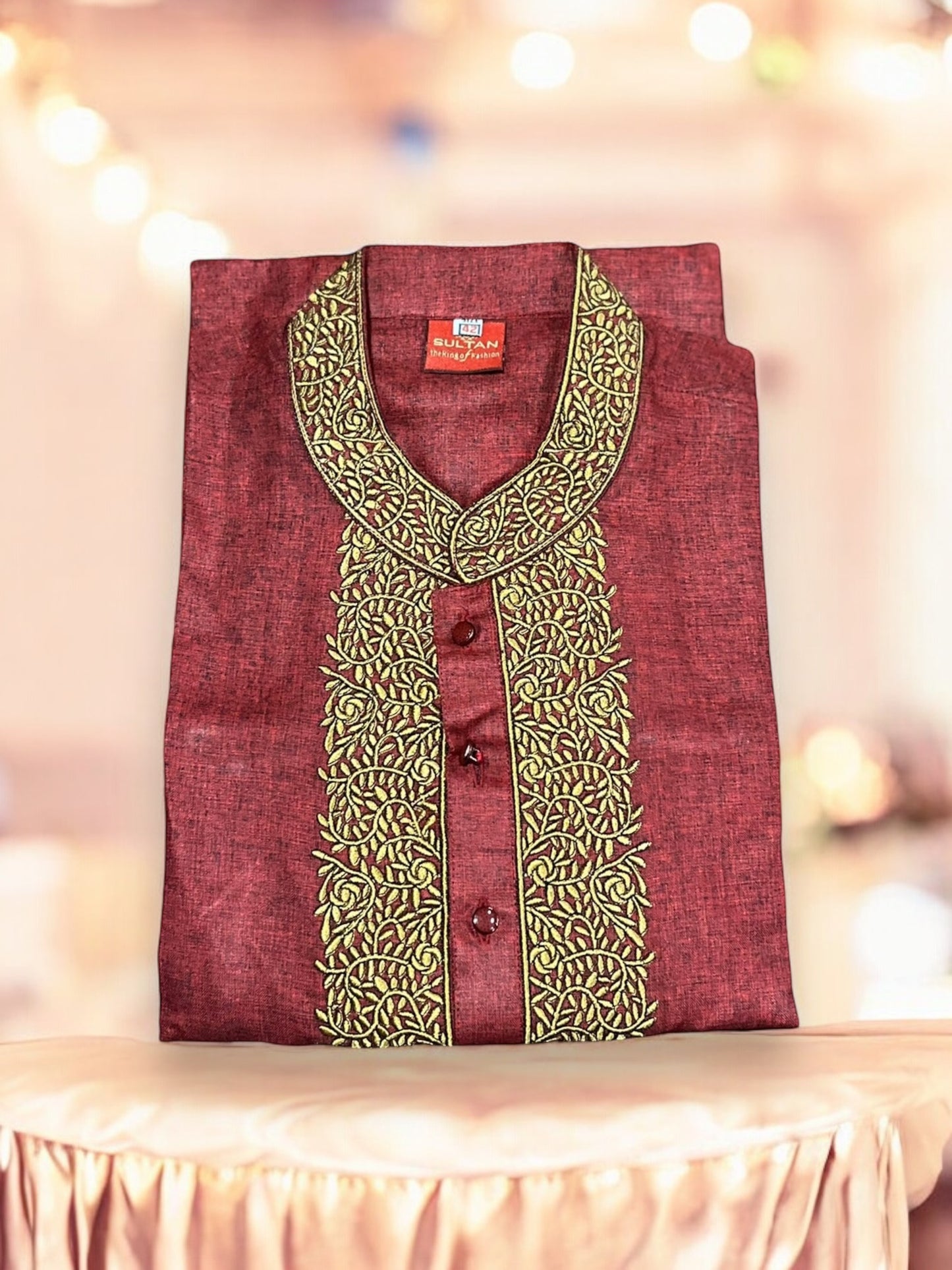 Maroon - Soft Cotton Traditional Boys Kurta- 014 - Saree Ghor Charlotte