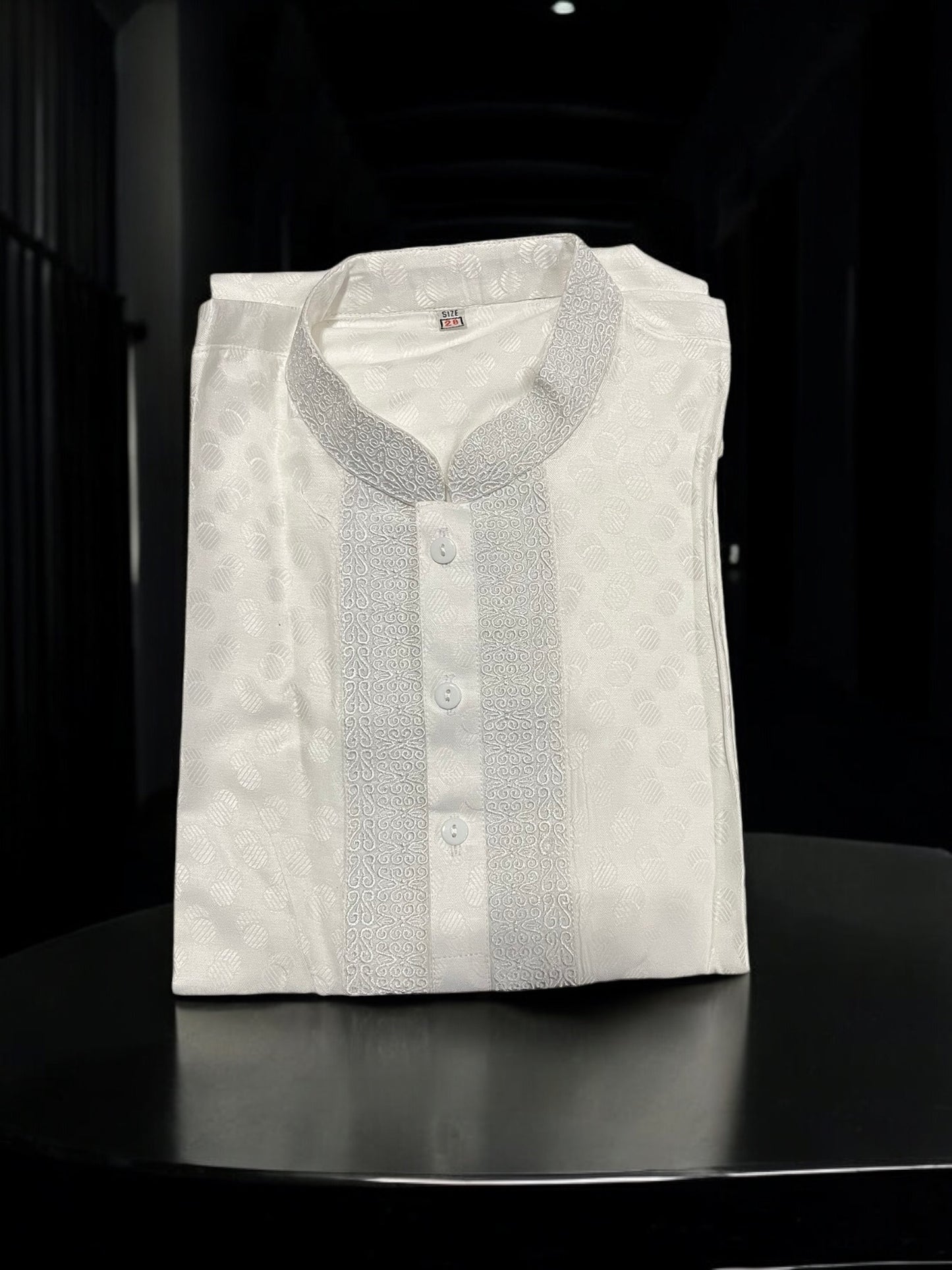 White Classic Comfort: Boys Cotton Kurta - Traditional Ethnic Wear - Saree Ghor Charlotte