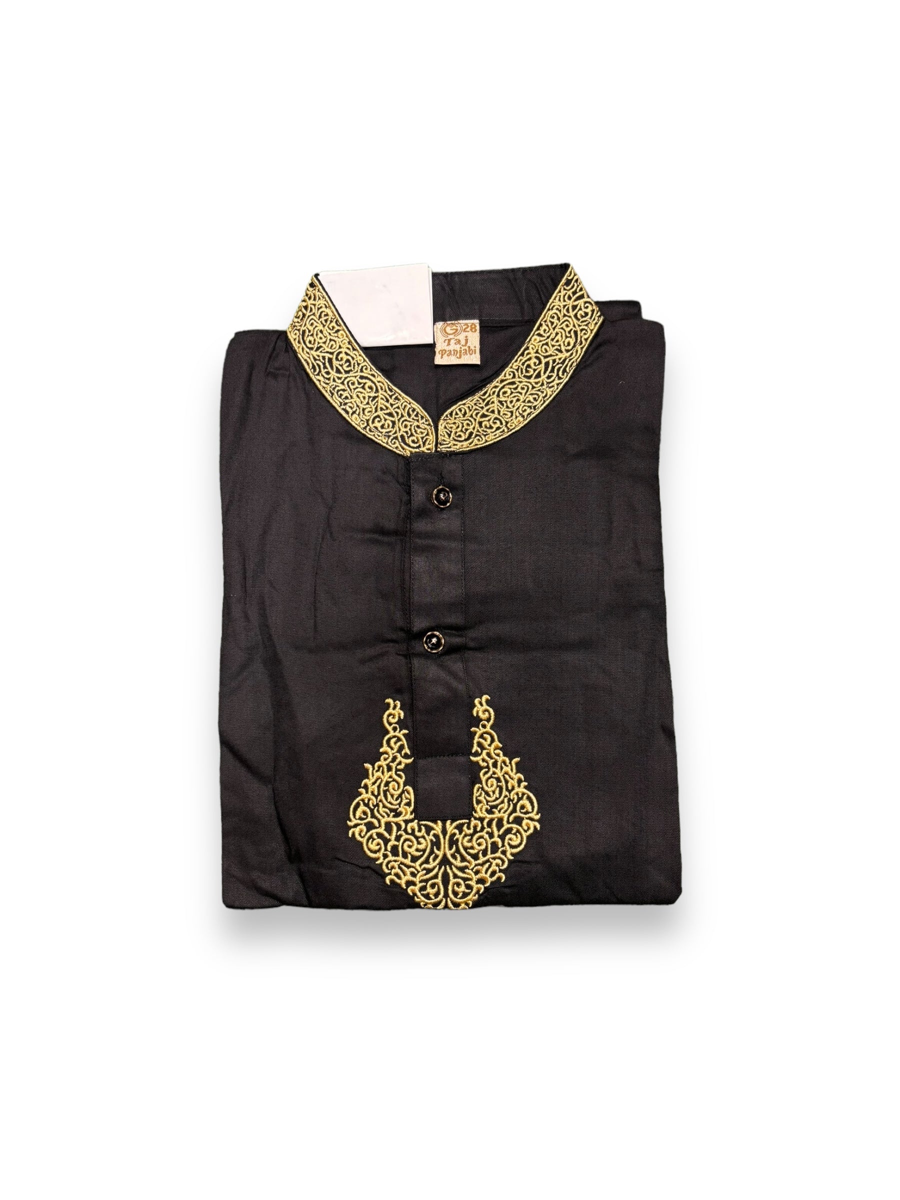 Black, Boys Comfortable Soft Cotton, Traditional Kurta for Boys, Cultural Wear, 05 - Saree Ghor Charlotte