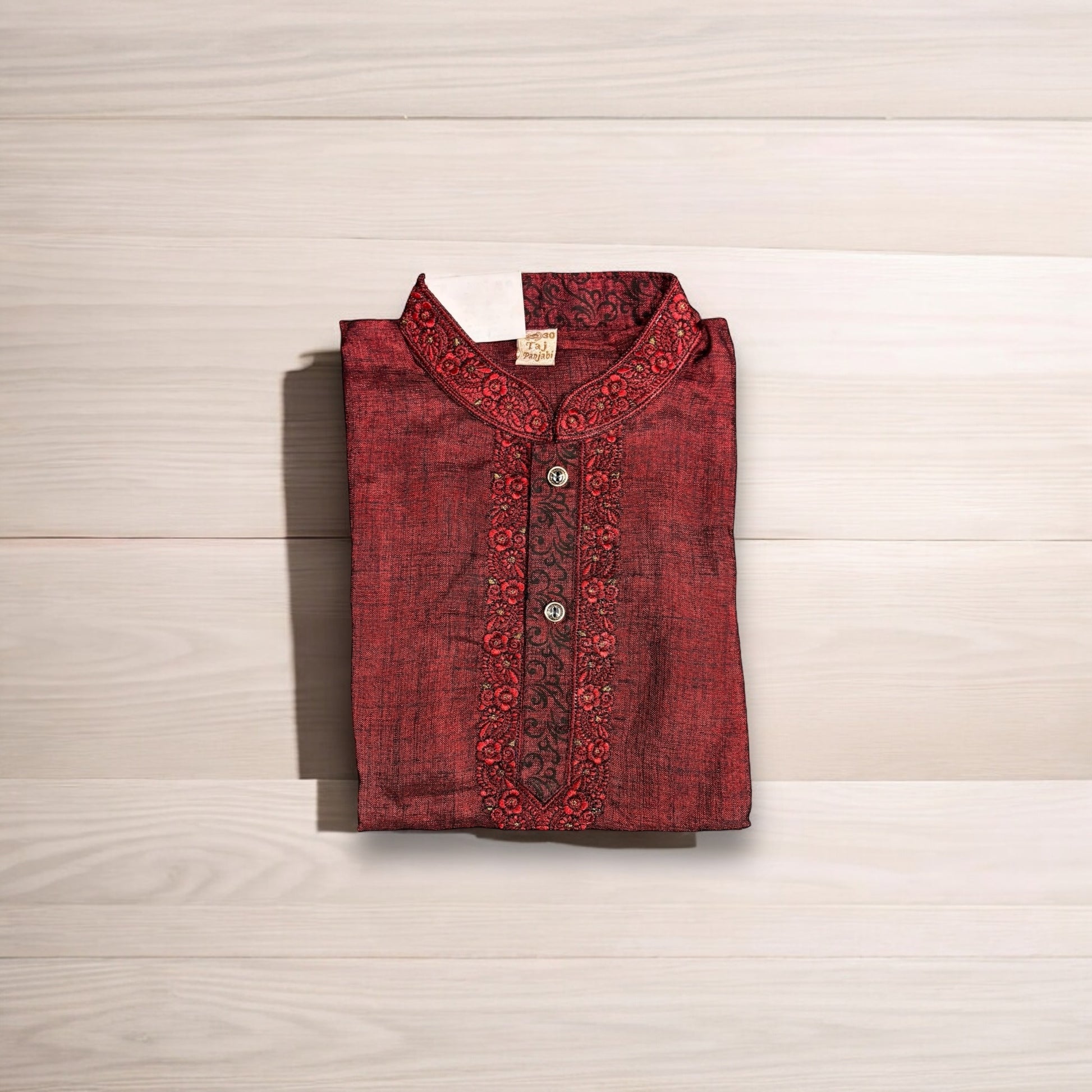 Boy's traditional cotton kurta by Saree Ghor Charlotte, comfortable soft fabric, ethnic wear, for 3-year-old boys.
