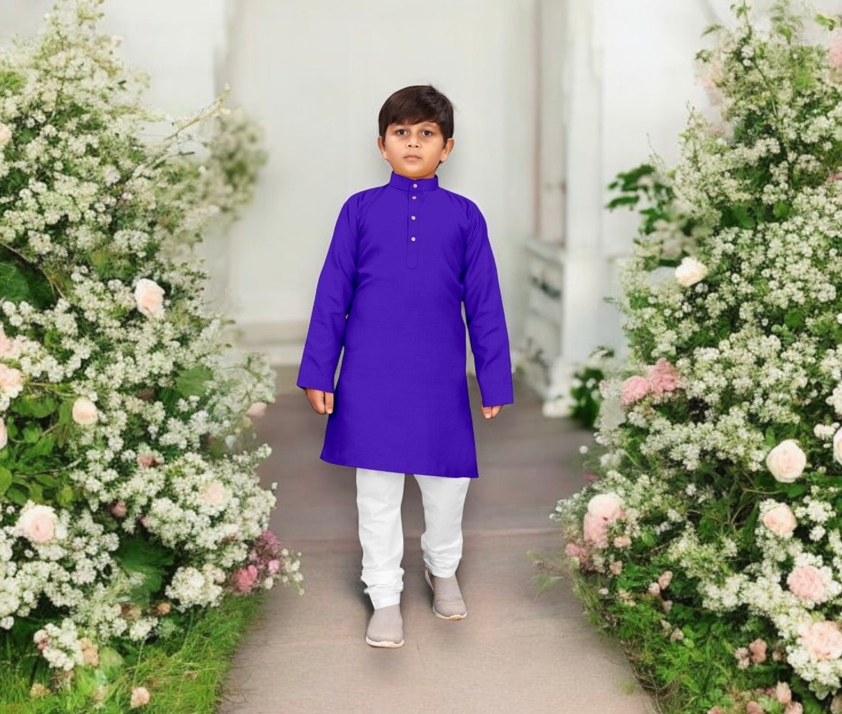 Traditional Boys Cotton Kurta Payjama Set, A - Saree Ghor Charlotte