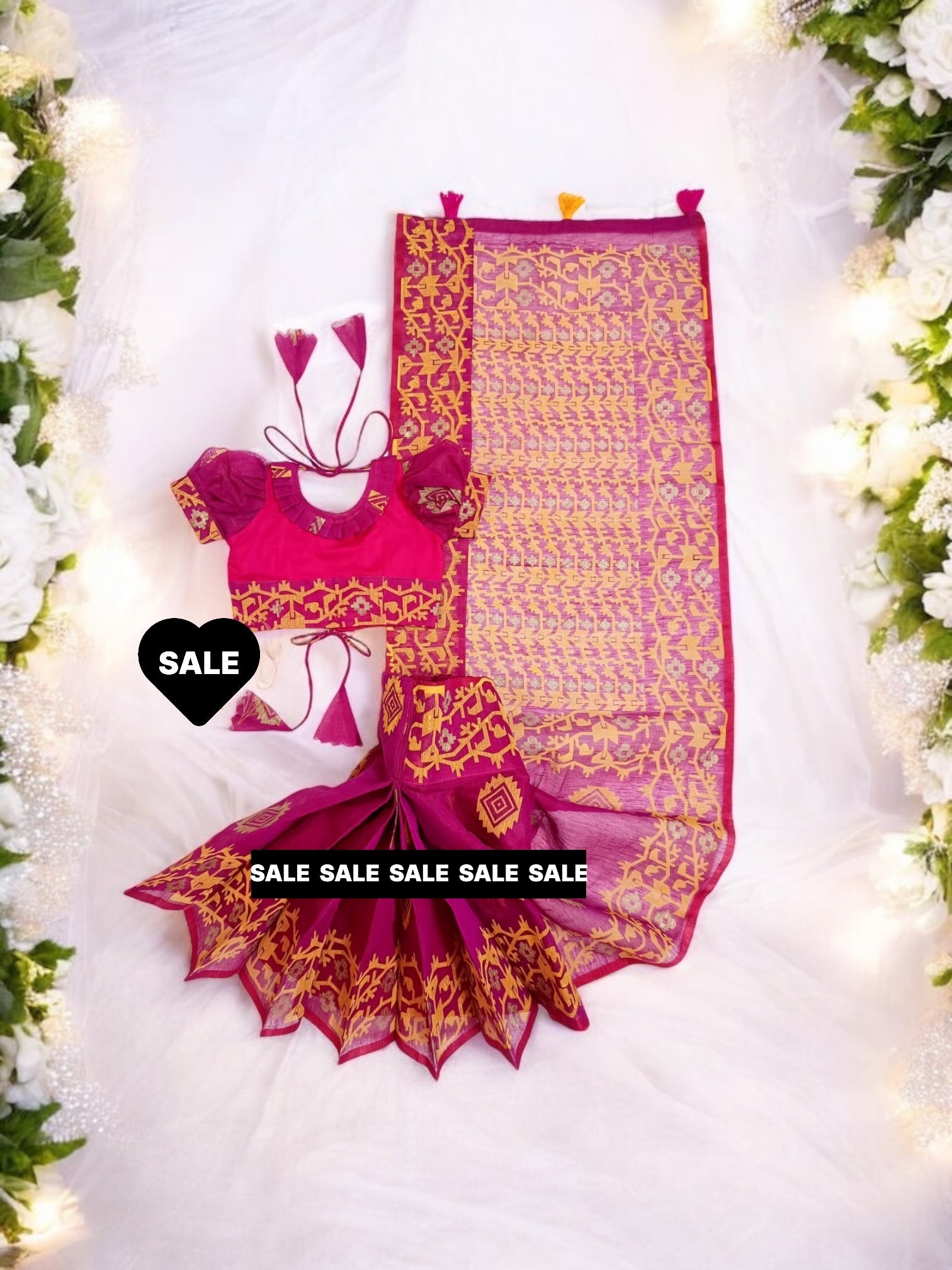Girls Traditional Ready to Wear Saree, Cultural Wear for Kids, 102 - Saree Ghor Charlotte