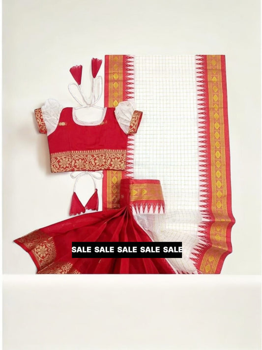 Girls Traditional Ready to Wear Saree – Ethnic Wear for Kids- 104 - Saree Ghor Charlotte