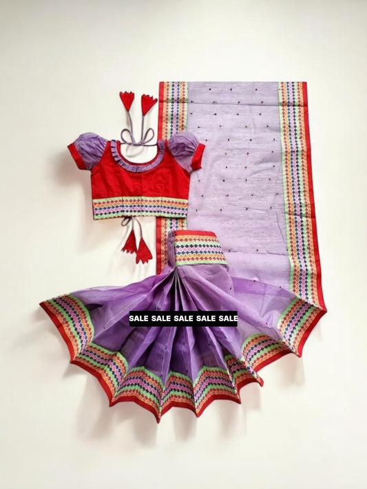 Girls Traditional Ready to Wear Saree – Ethnic Wear for Kids- 108 - Saree Ghor Charlotte