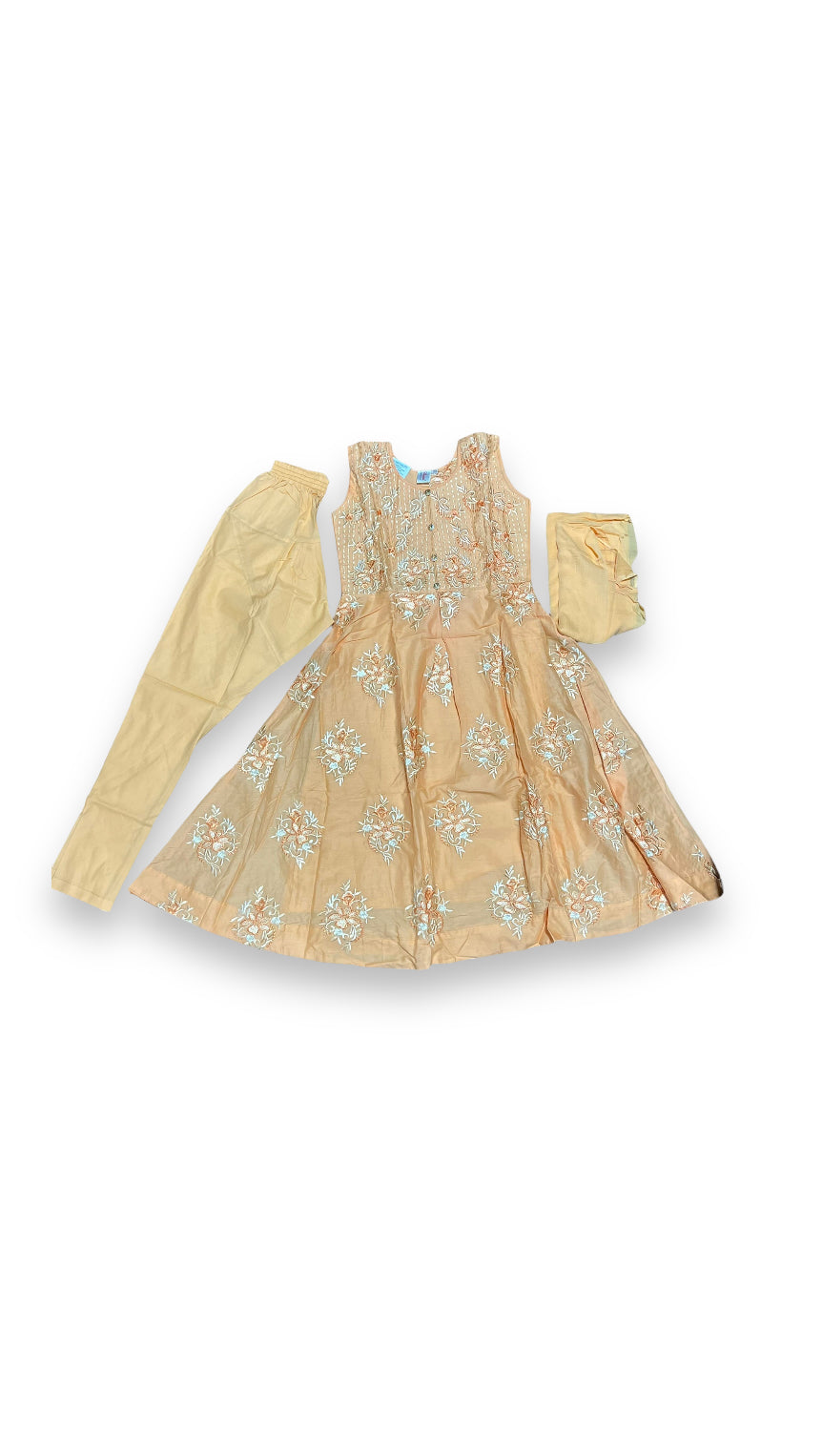 Traditional Cotton Salwar kameez Suit for Girls, Cultural Wear for Kids, 03 - Saree Ghor Charlotte