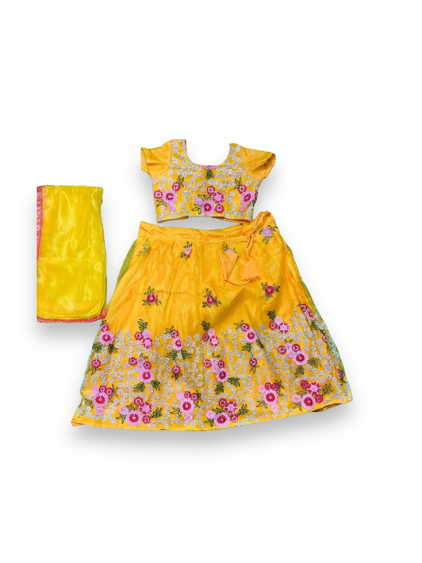 Traditional Girls Lehenga Choli Set – Ethnic Wear for Kids-029 - Saree Ghor Charlotte