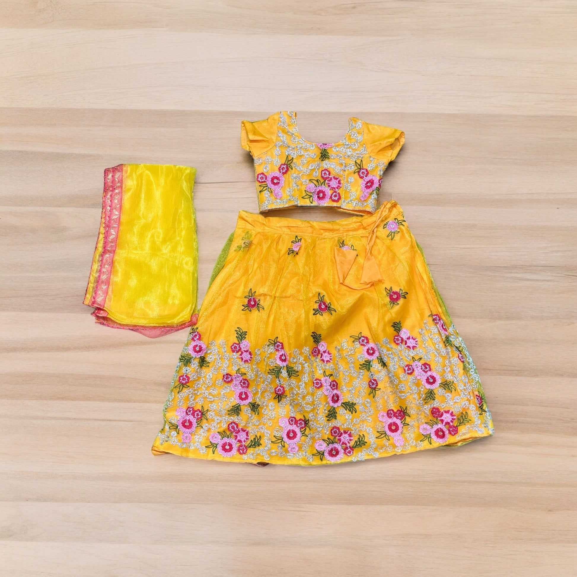 Traditional Girls Lehenga Choli Set, Cultural Wear for Kids,029 - Saree Ghor Charlotte