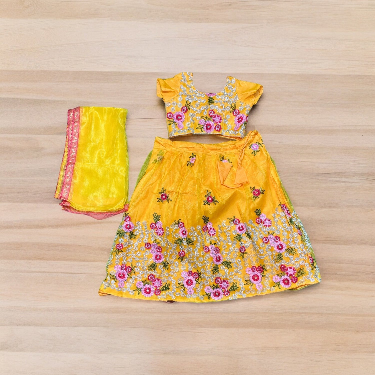 Traditional Girls Lehenga Choli Set – Ethnic Wear for Kids-029 - Saree Ghor Charlotte