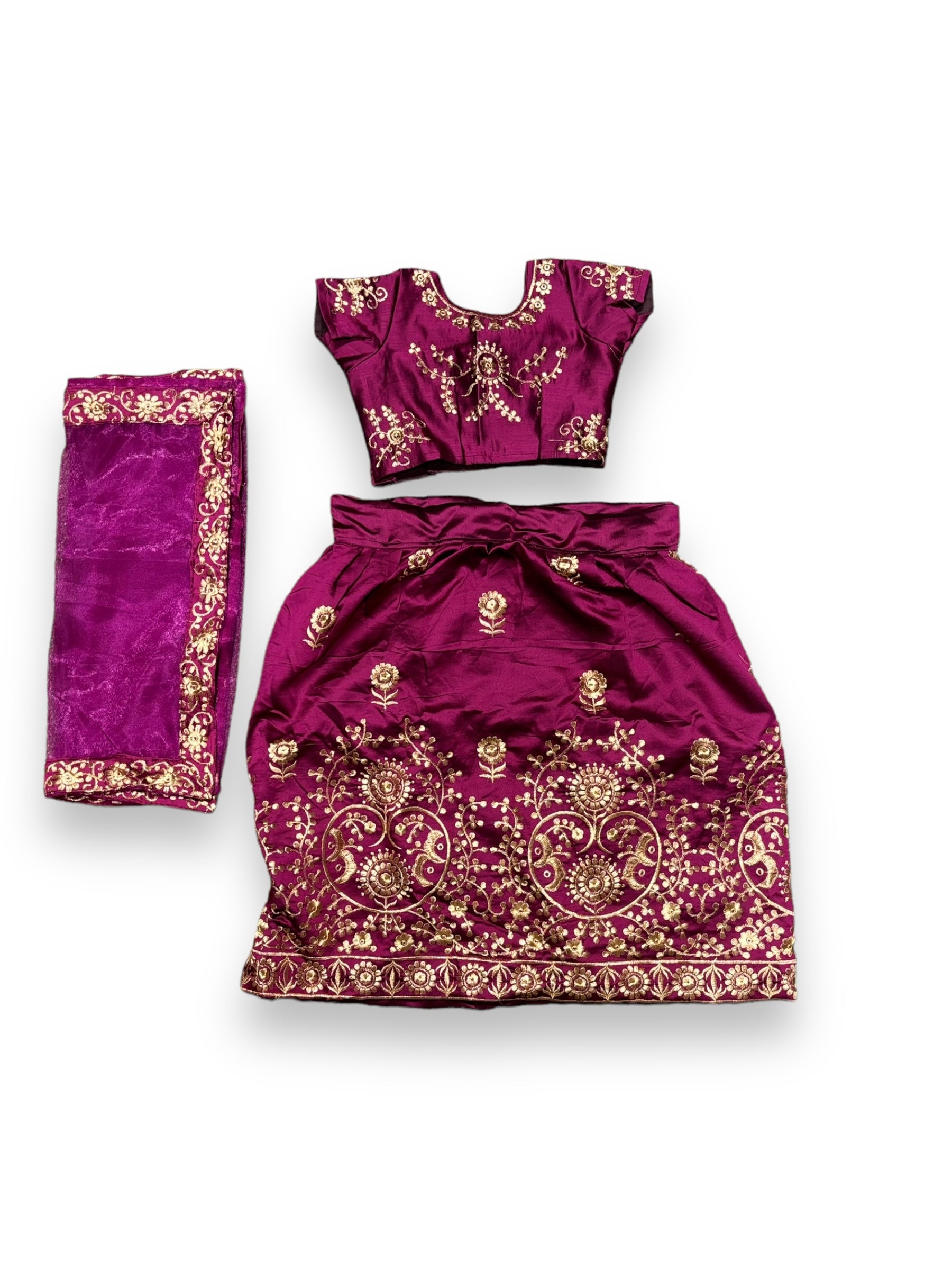 Traditional Girls Lehenga Choli Set, Cultural Wear for Kids,030 - Saree Ghor Charlotte