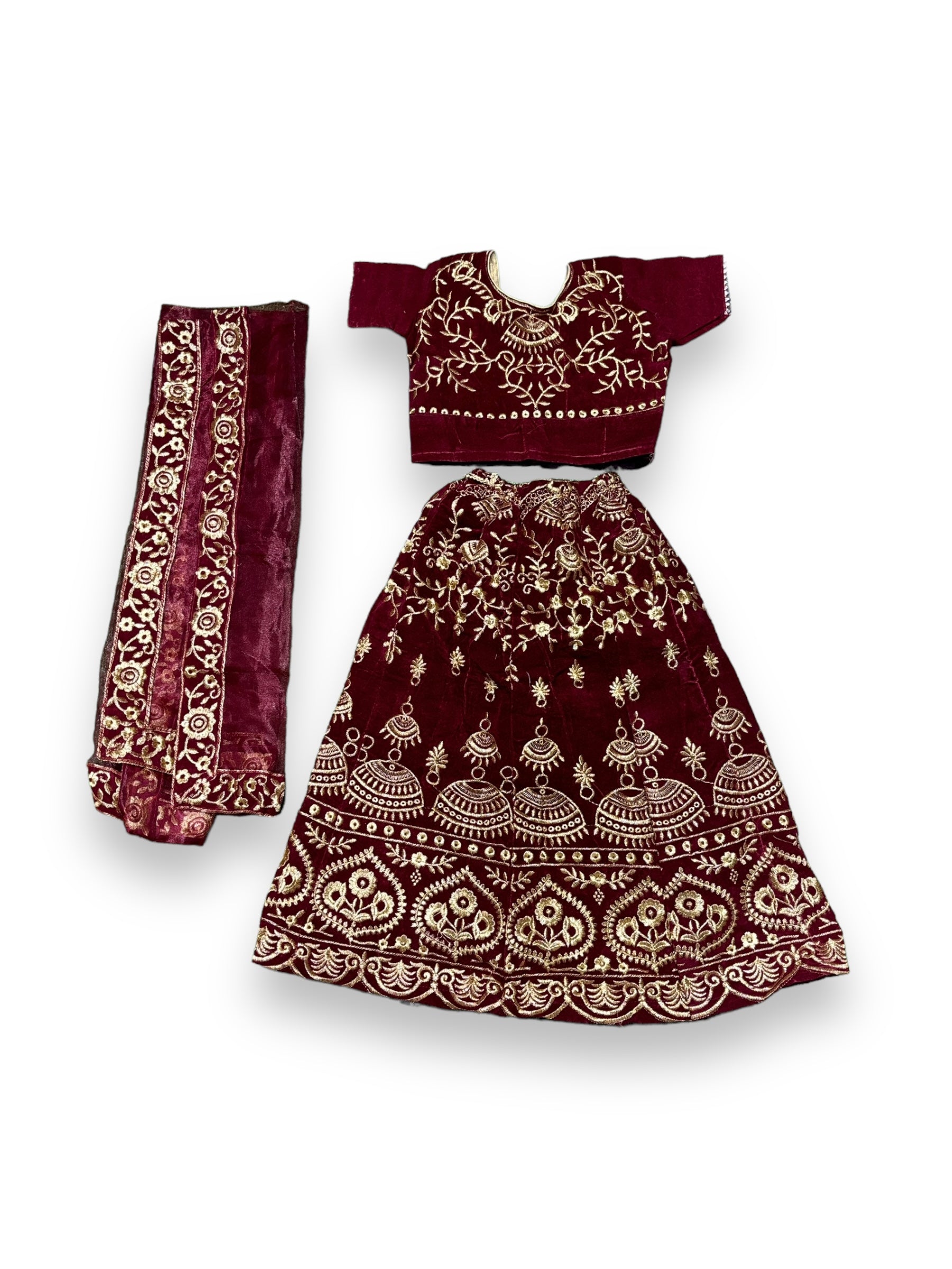 Traditional Girls Lehenga Choli Set, Cultural Wear for Kids,033 - Saree Ghor Charlotte