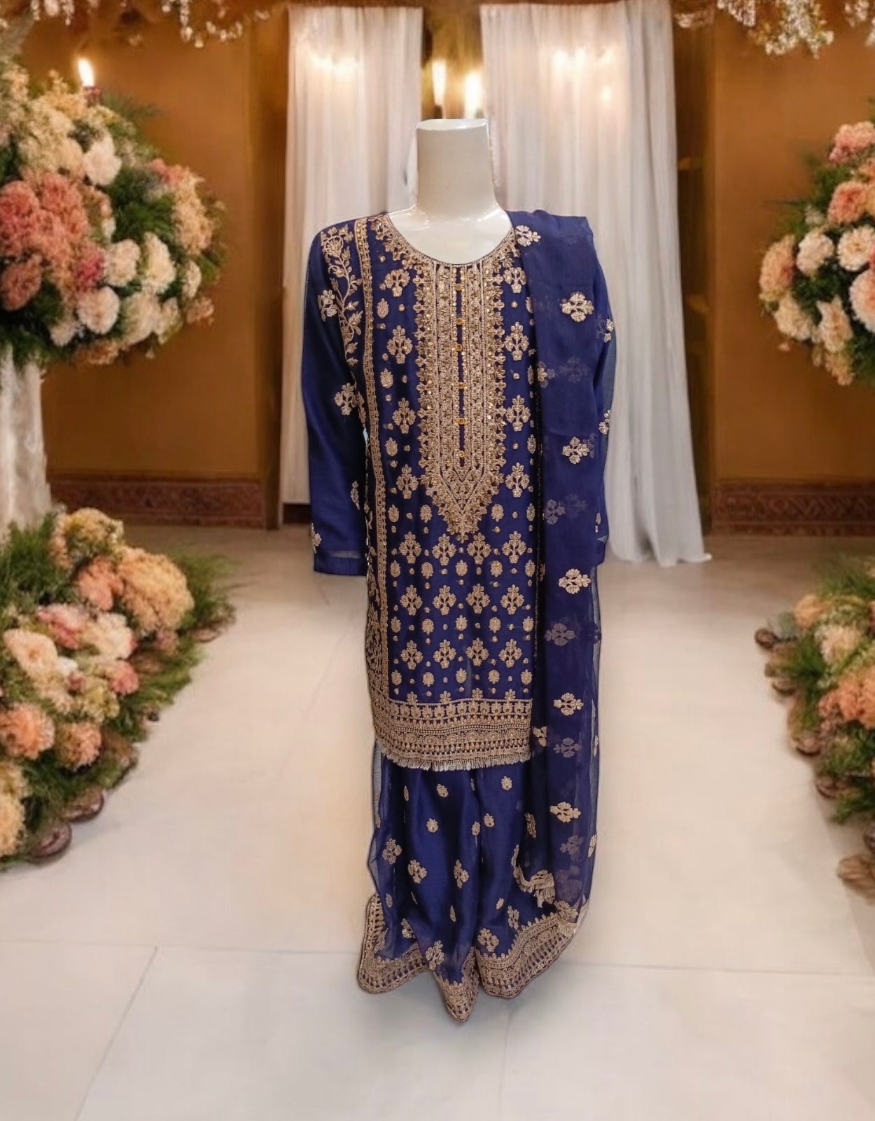 Traditional Designer Salwar Kameez for Little Girls,01, Cultural Wear - Saree Ghor Charlotte