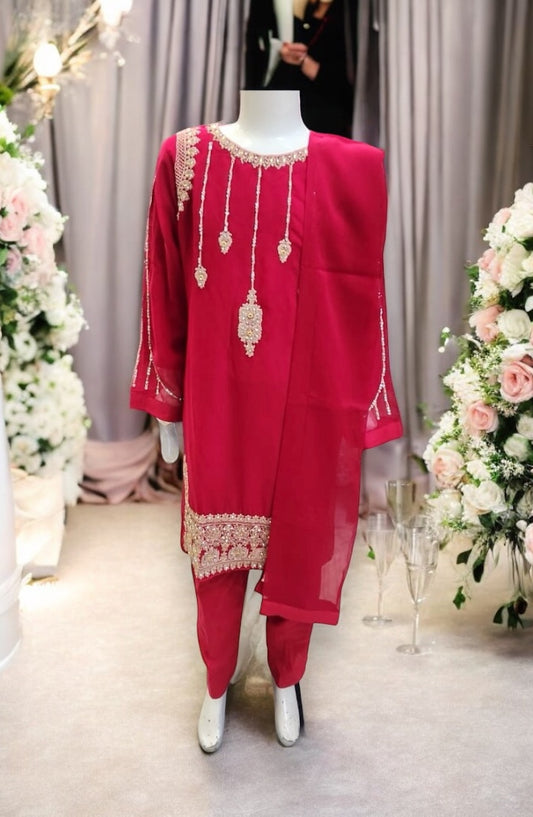 Traditional Designer Salwar Kameez for Little Girls -02- Ethnic Wear - Saree Ghor Charlotte