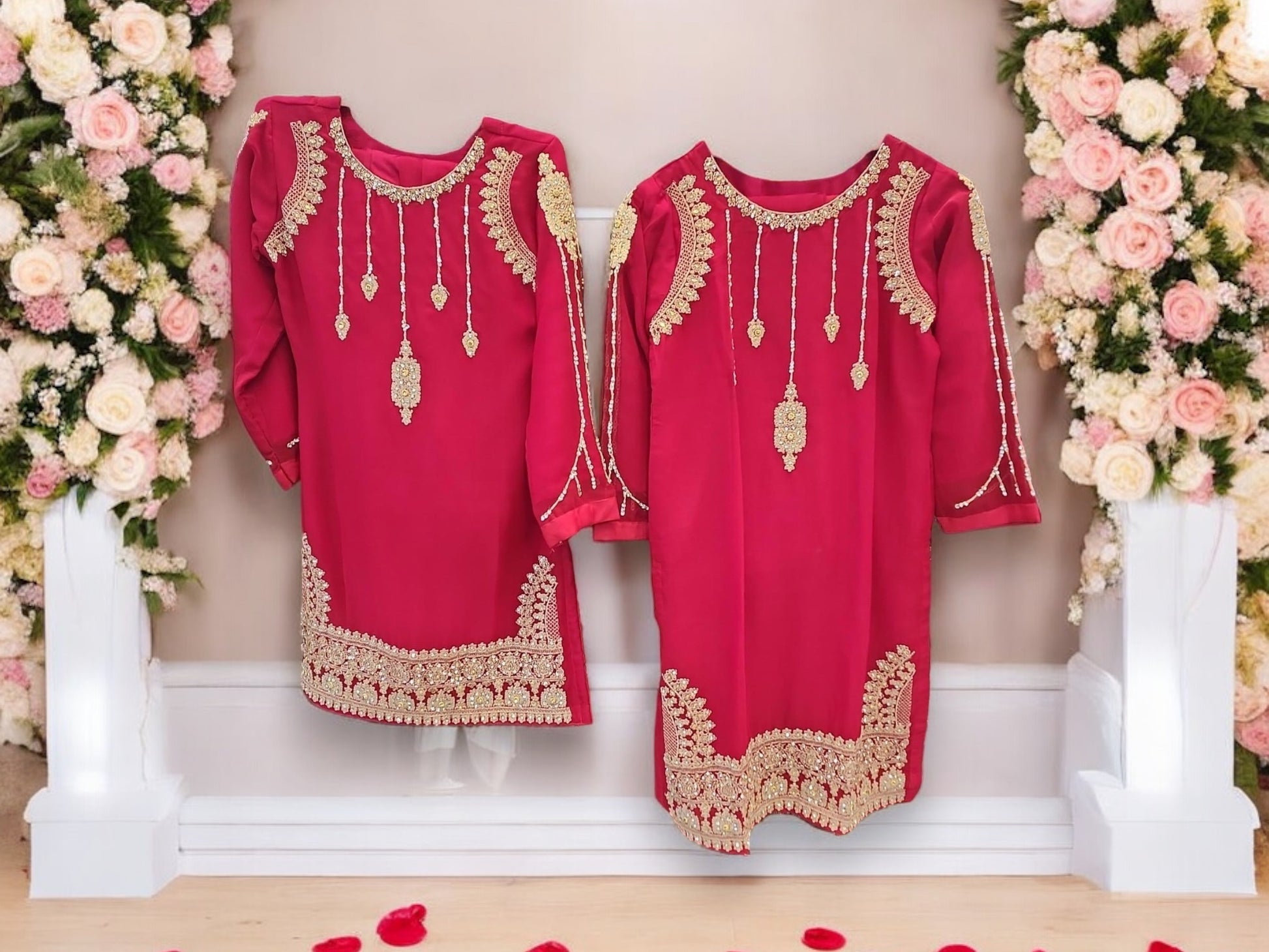 Traditional Designer Salwar Kameez for Little Girls,02, Cultural Wear - Saree Ghor Charlotte