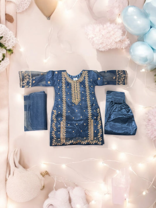 Traditional Designer Salwar Kameez for Little Girls - Elegant & Stylish Ethnic Wear- 202 - Saree Ghor Charlotte