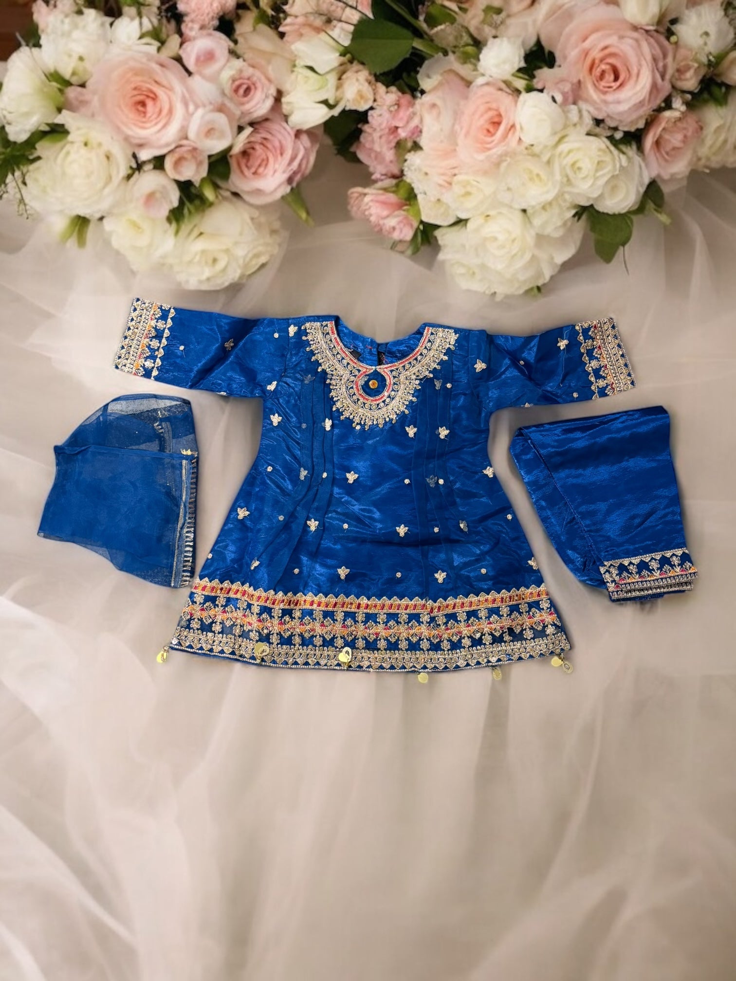 Traditional Designer Salwar Kameez for Little Girls, Elegant & Stylish Cultural Wear, 203 - Saree Ghor Charlotte