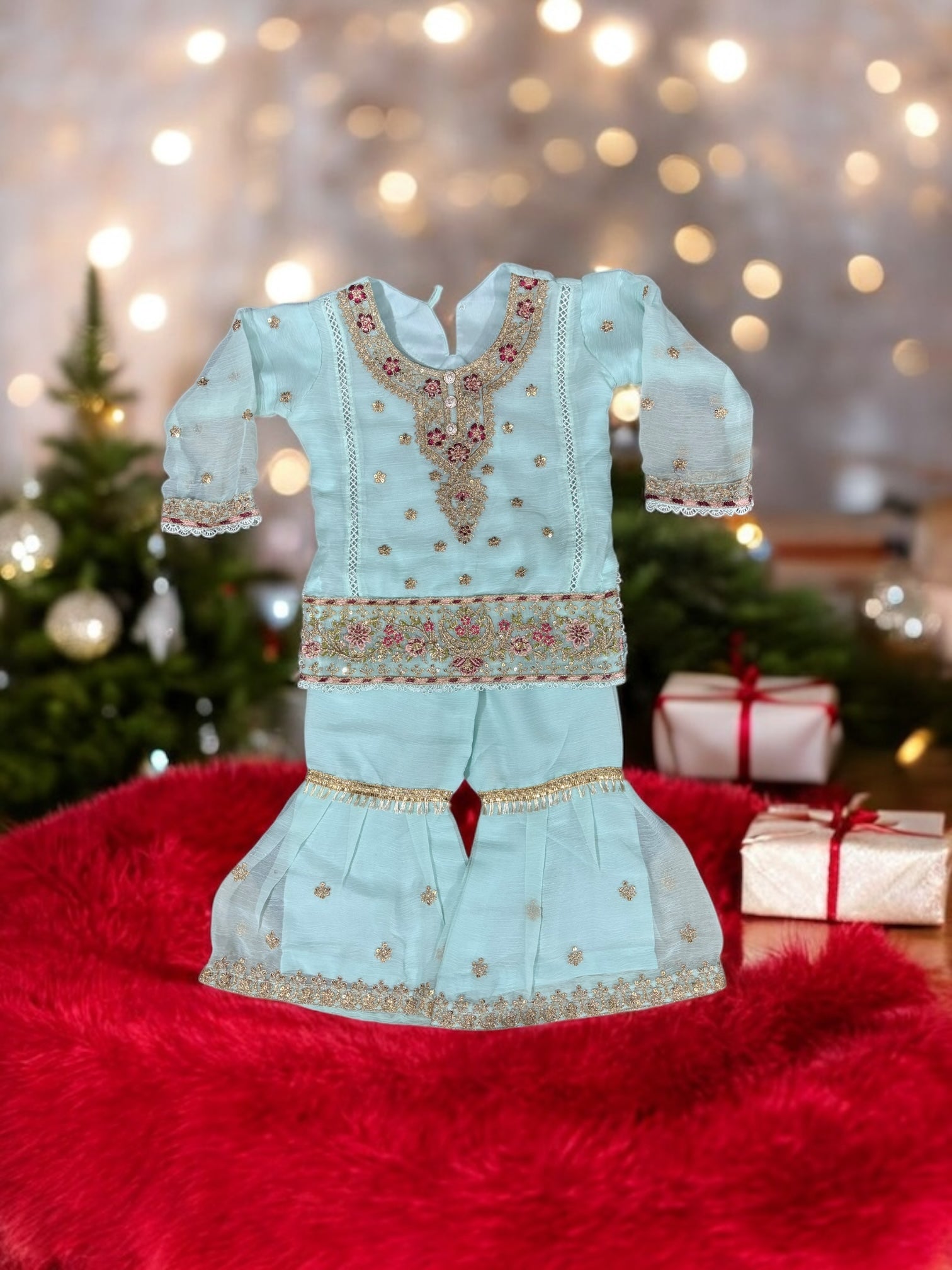 Traditional Designer Salwar Kameez for Little Girls, Elegant & Stylish Cultural Wear, 209 - Saree Ghor Charlotte