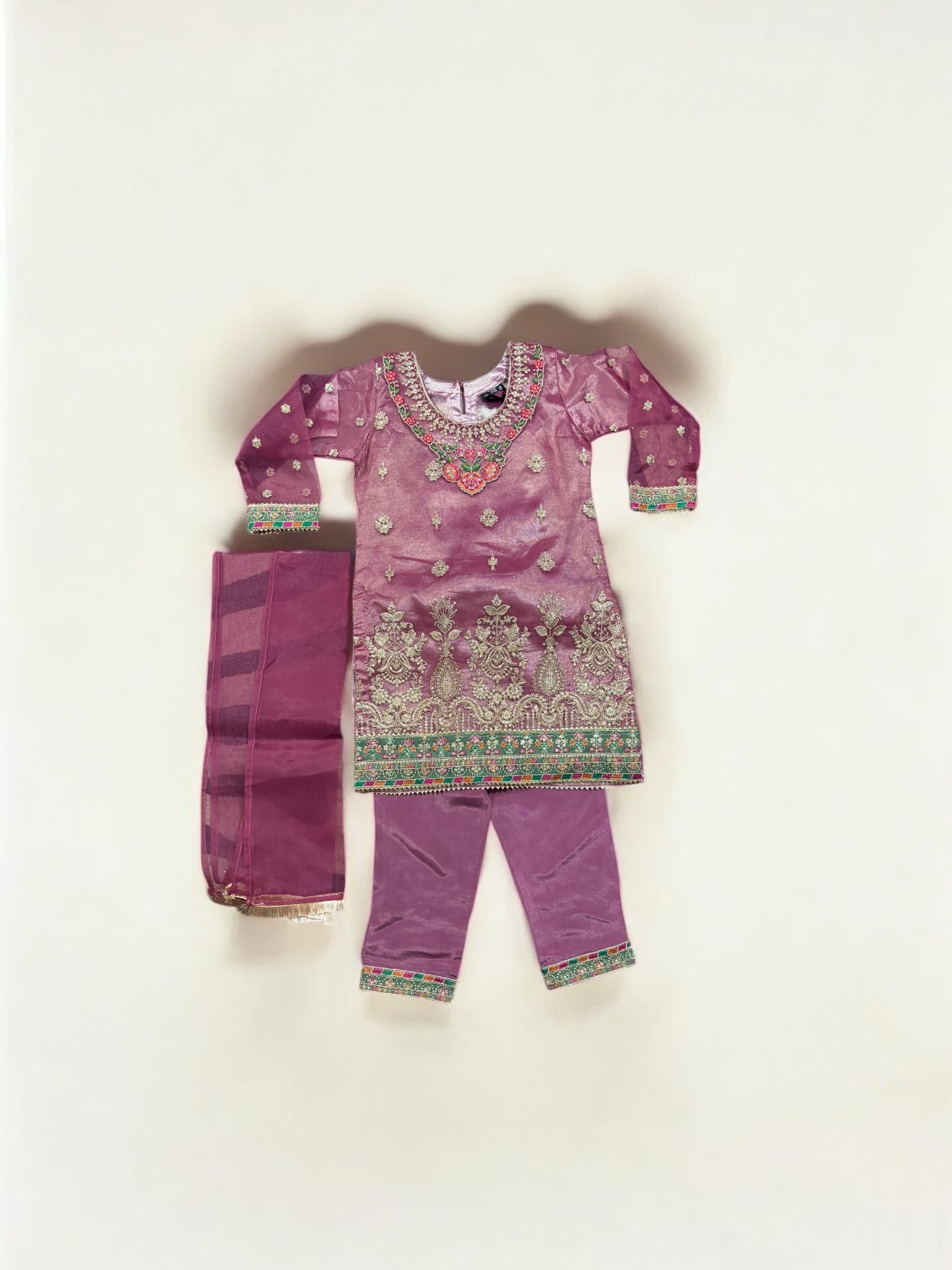 Traditional Designer Salwar Kameez for Little Girls, Elegant & Stylish Cultural Wear, 211 - Saree Ghor Charlotte