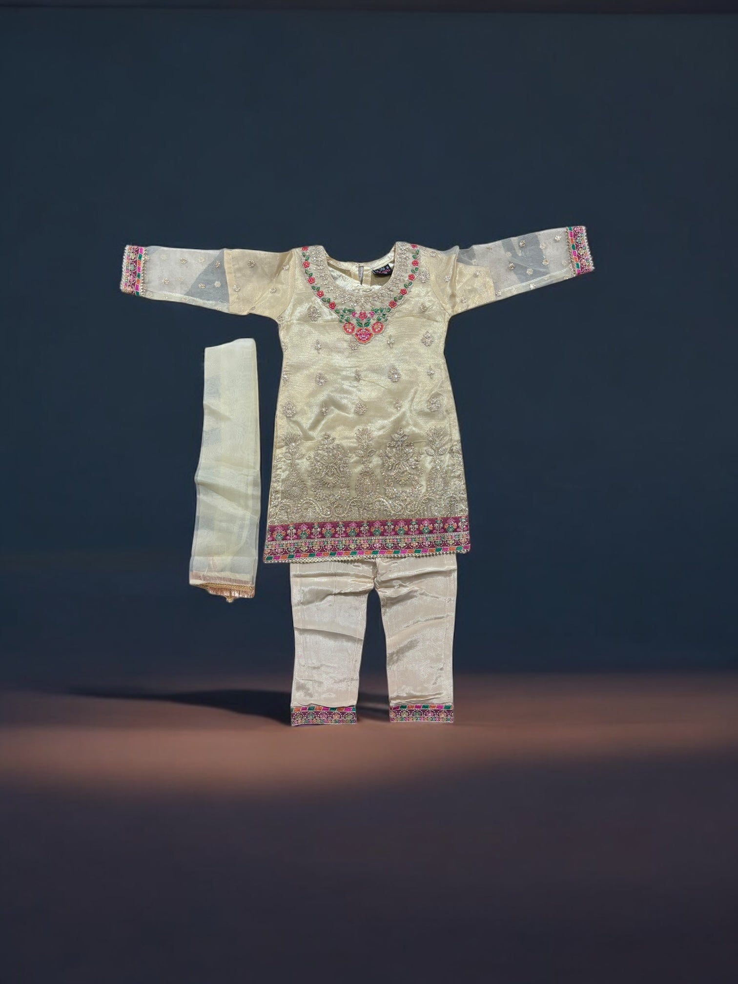 Traditional Designer Salwar Kameez for Little Girls, Elegant & Stylish Cultural Wear, 212 - Saree Ghor Charlotte