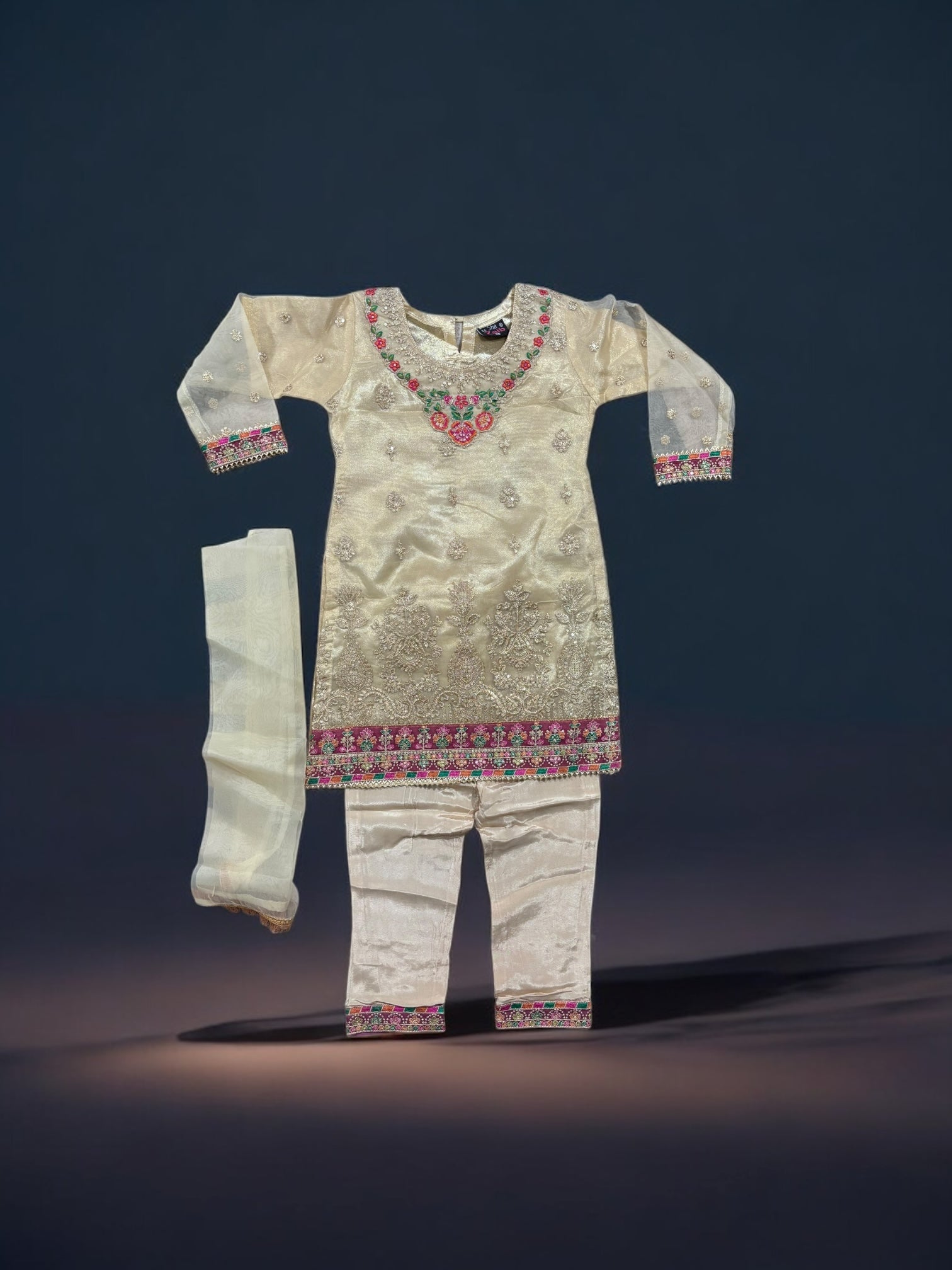 Traditional Designer Salwar Kameez for Little Girls, Elegant & Stylish Cultural Wear, 212 - Saree Ghor Charlotte