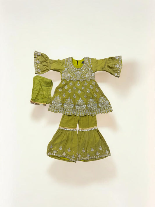 Traditional Designer Salwar Kameez for Little Girls - Elegant & Stylish Ethnic Wear- 213 - Saree Ghor Charlotte