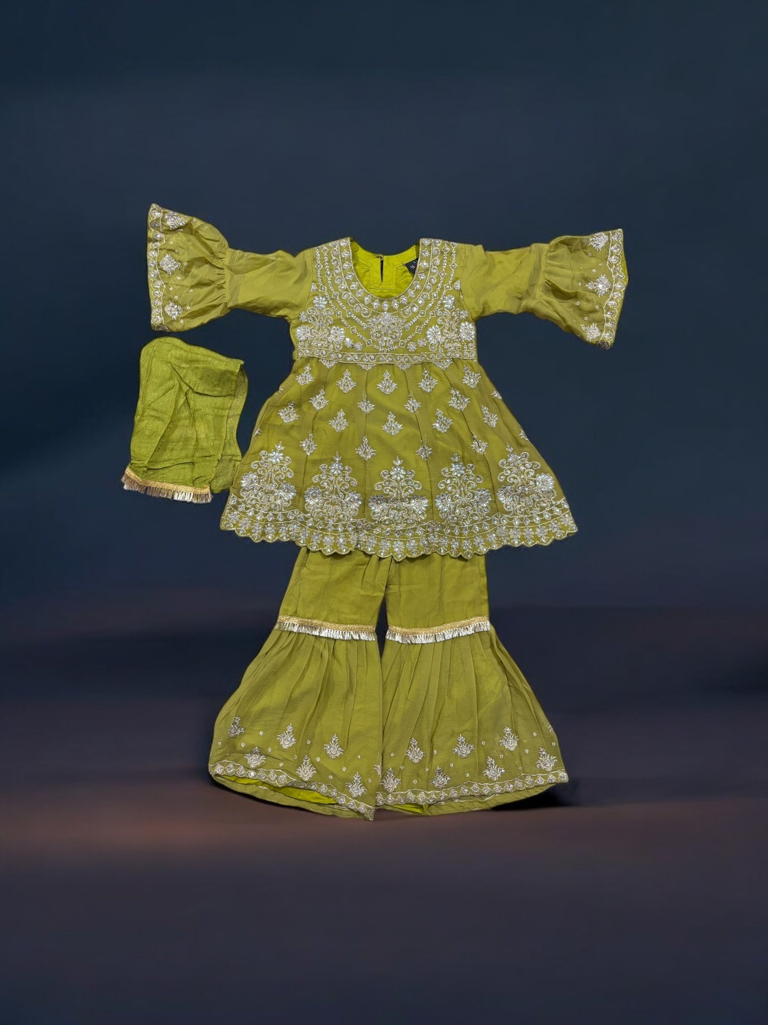 Traditional Designer Salwar Kameez for Little Girls, Elegant & Stylish Cultural Wear, 213 - Saree Ghor Charlotte