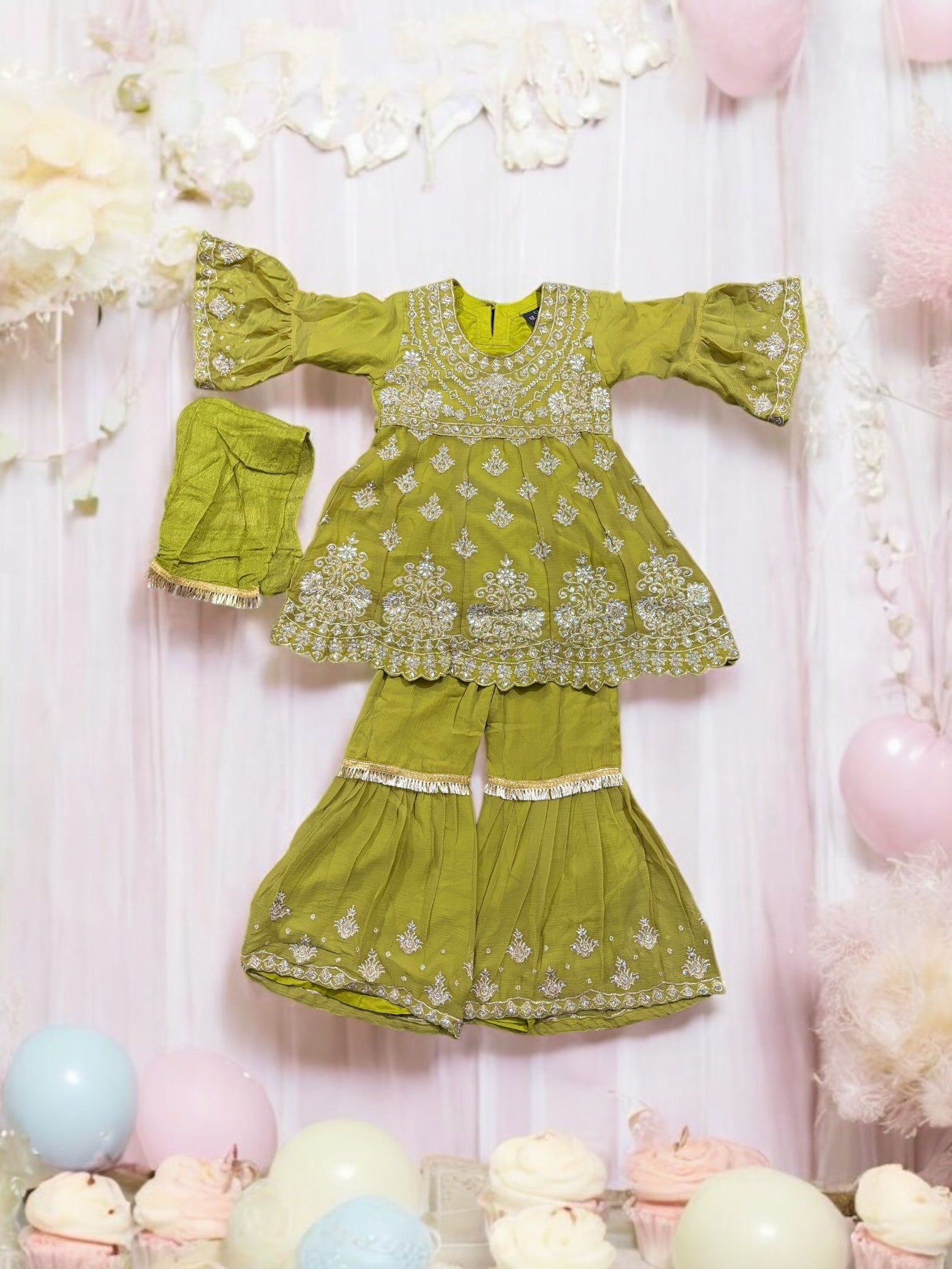 Traditional Designer Salwar Kameez for Little Girls, Elegant & Stylish Cultural Wear, 213 - Saree Ghor Charlotte