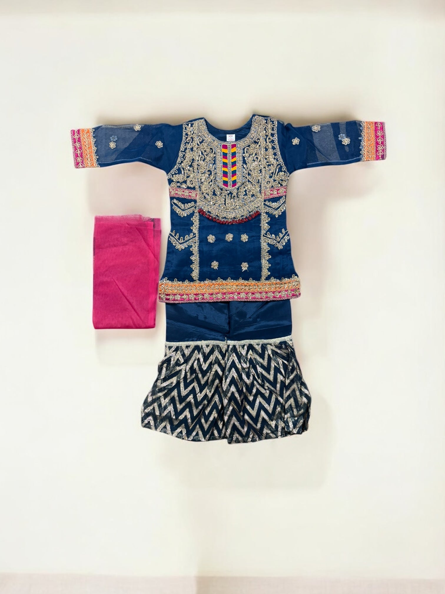 Traditional Designer Salwar Kameez for Little Girls, Elegant & Stylish Cultural Wear, 214 - Saree Ghor Charlotte