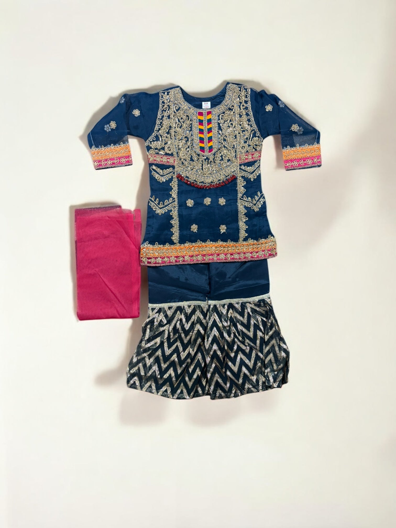 Traditional Designer Salwar Kameez for Little Girls, Elegant & Stylish Cultural Wear, 214 - Saree Ghor Charlotte