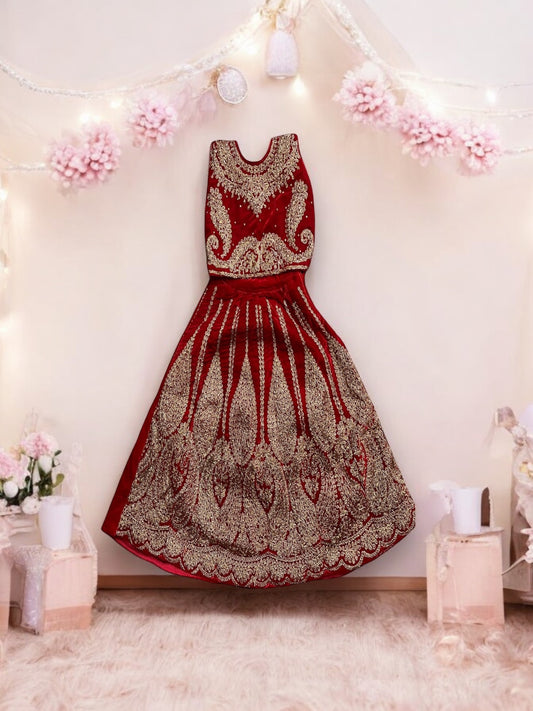 Traditional Girls Lehenga Choli Set – Ethnic Wear for Kids-028 - Saree Ghor Charlotte