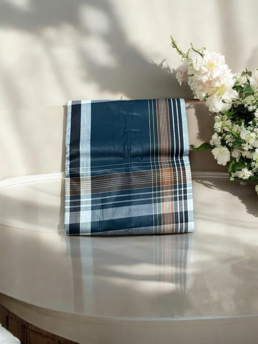 Traditional Stitched Cotton Lungi – Ethnic Wear for Men-111 - Saree Ghor Charlotte