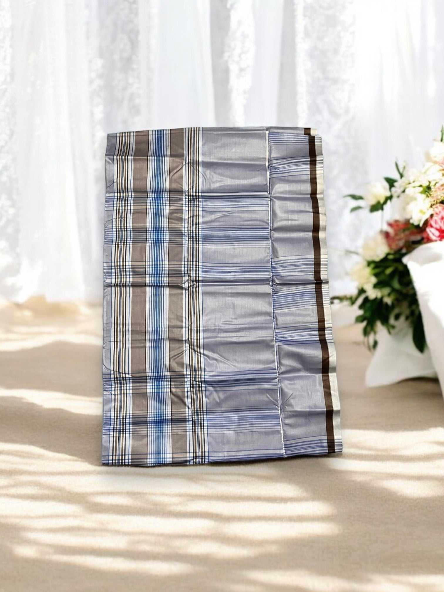 Traditional Stitched Cotton Lungi, Cultural Wear for Men,1250 - Saree Ghor Charlotte
