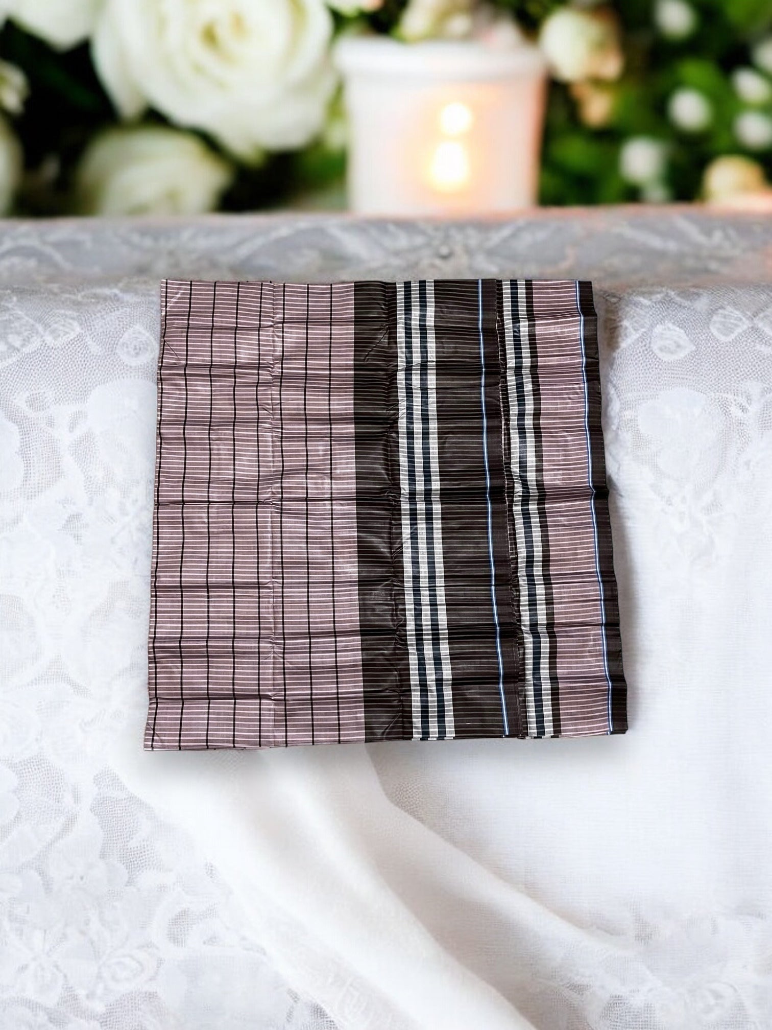 Traditional Stitched Cotton Lungi, Cultural Wear for Men, 523 - Saree Ghor Charlotte